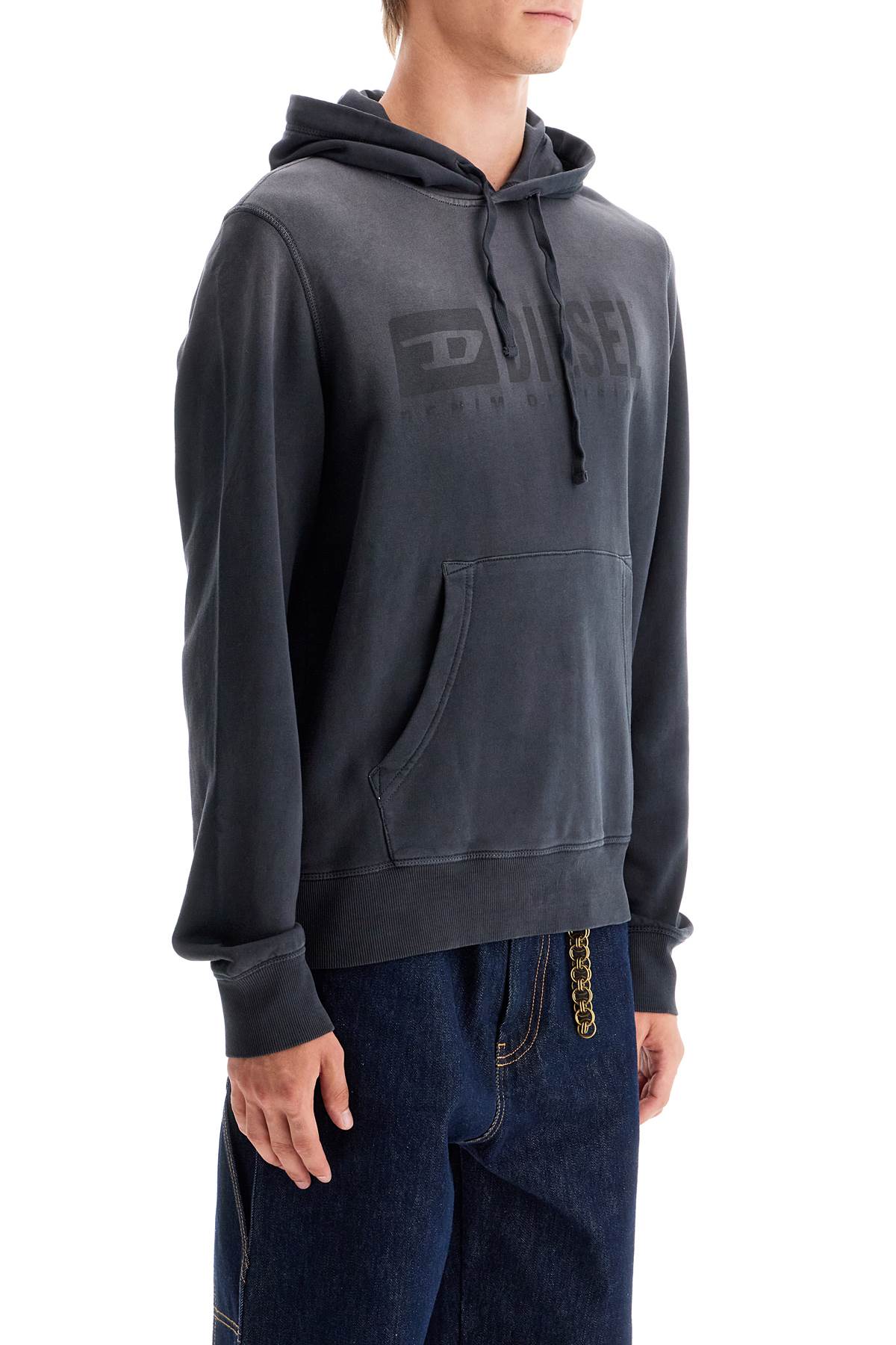 Shop Diesel Hooded Sweat In Black