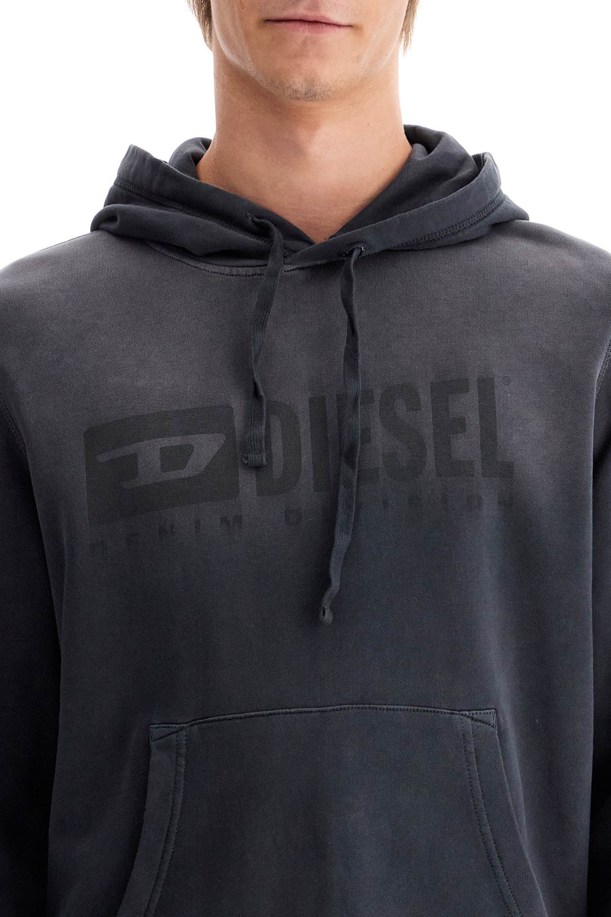 Shop Diesel Hooded Sweat In Black