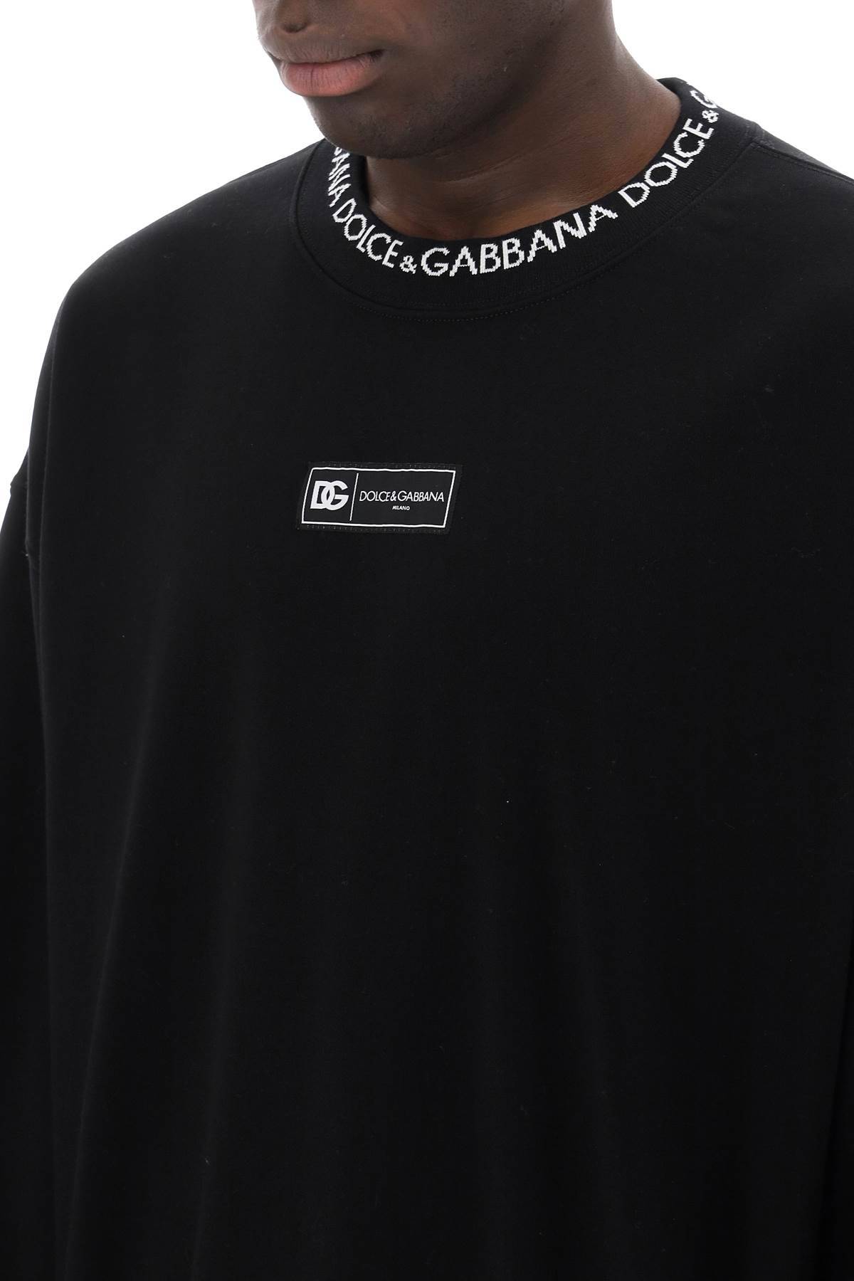 Shop Dolce & Gabbana "oversized Sweatshirt With In Black
