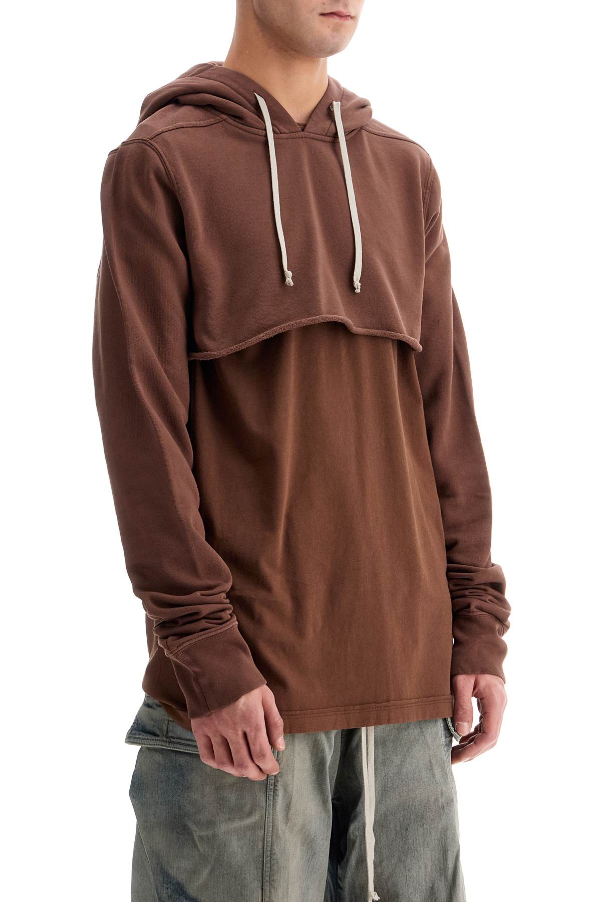 Shop Drkshdw Organic Cotton Cropped Sweatshirt In In Brown