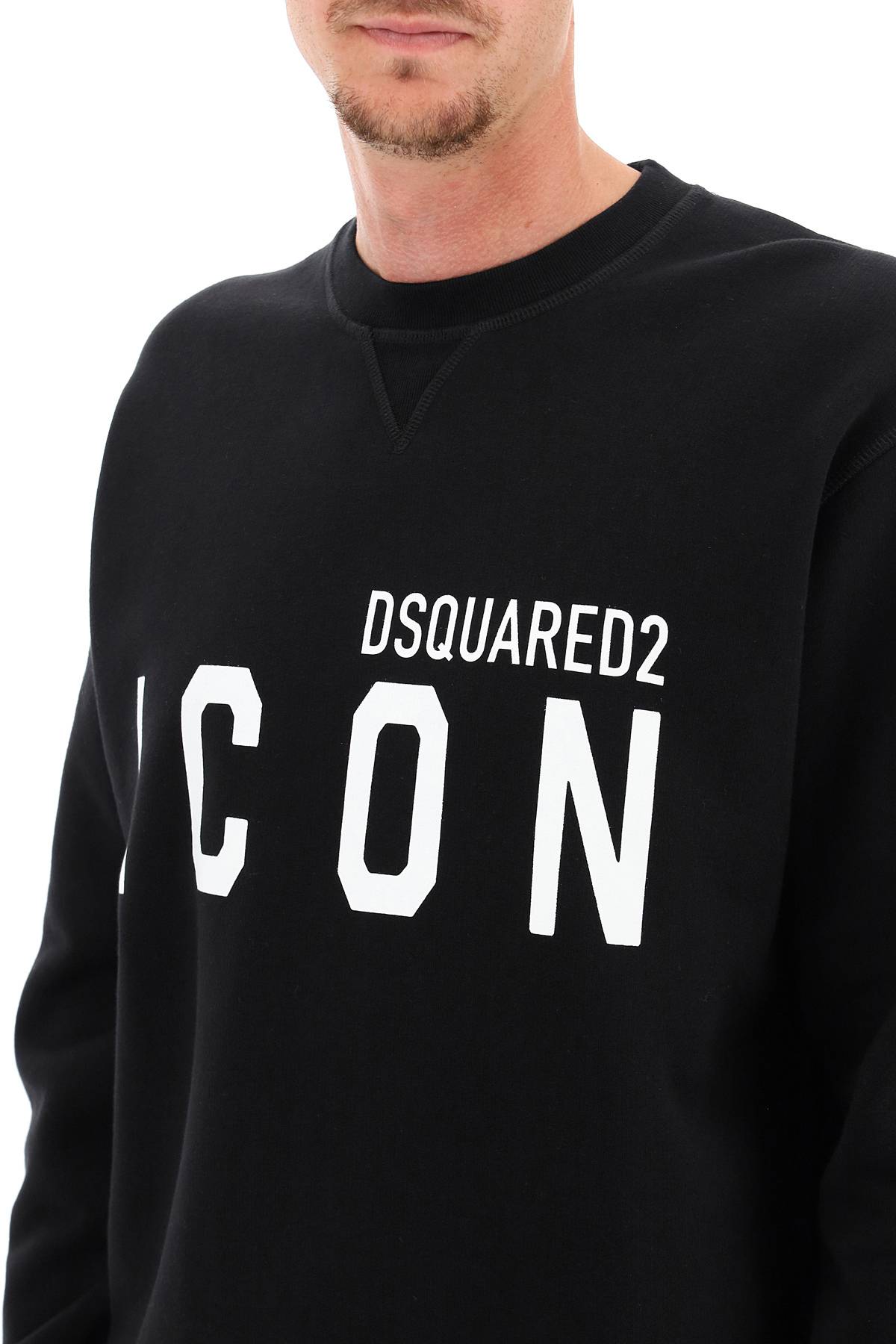 Shop Dsquared2 Icon Crew-neck Sweatshirt In Black