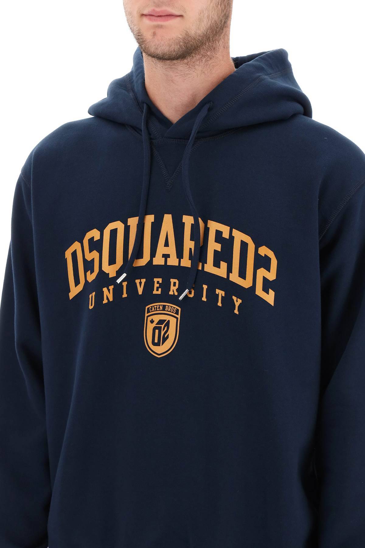 Shop Dsquared2 'university' Cool Fit Hoodie In Blue
