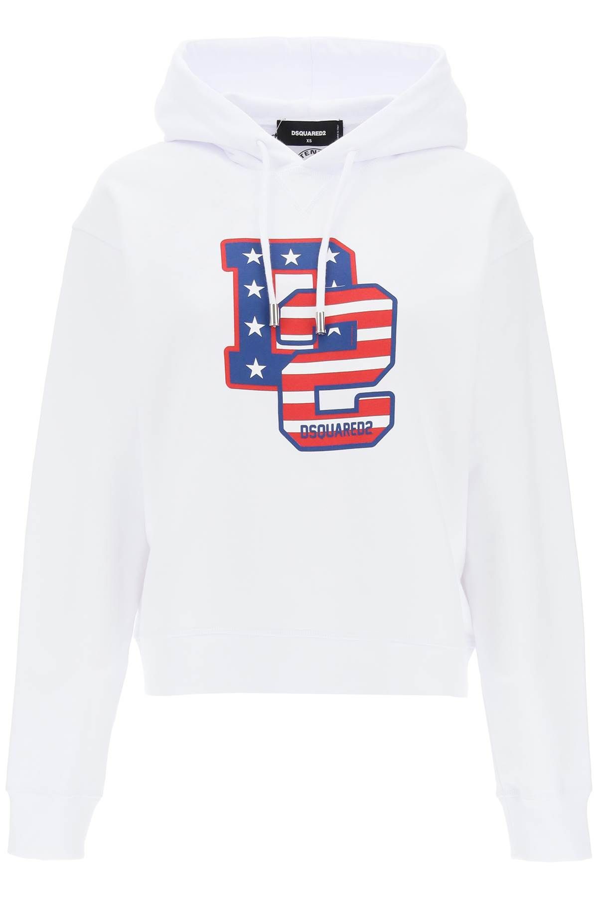 Shop Dsquared2 Cool Fit Hoodie With Graphic Print In White