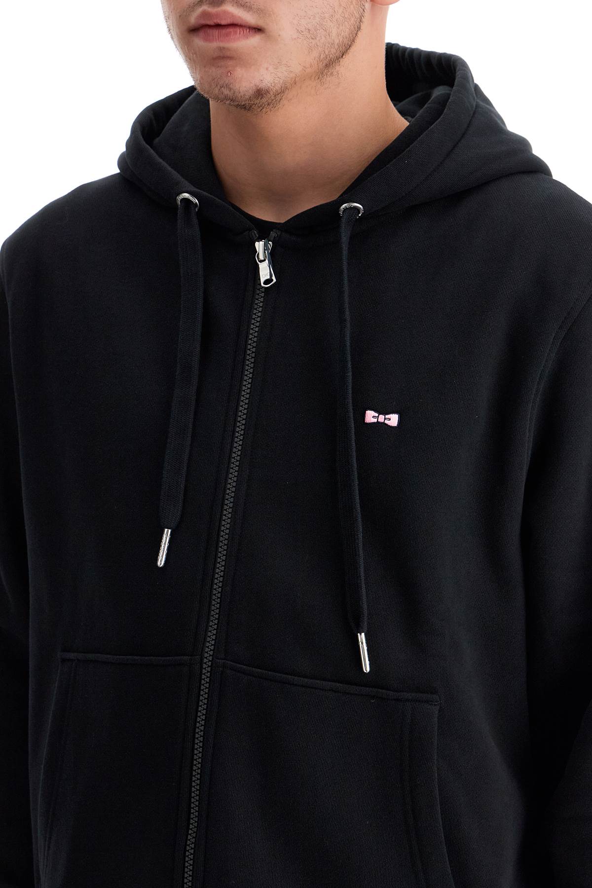 Shop Eden Park Cotton Hoodie With Hood In Black