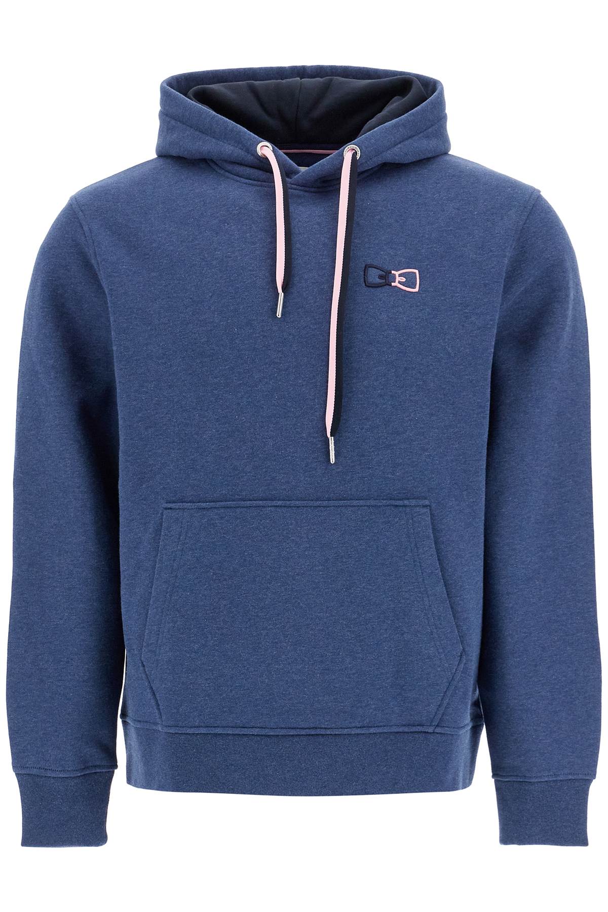 Shop Eden Park Hooded Sweatshirt With Embroidered Logo In Blue