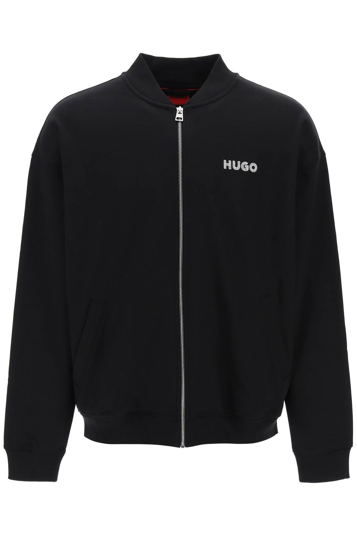 Shop Hugo Embroidered Logo Sweatshirt By In Black