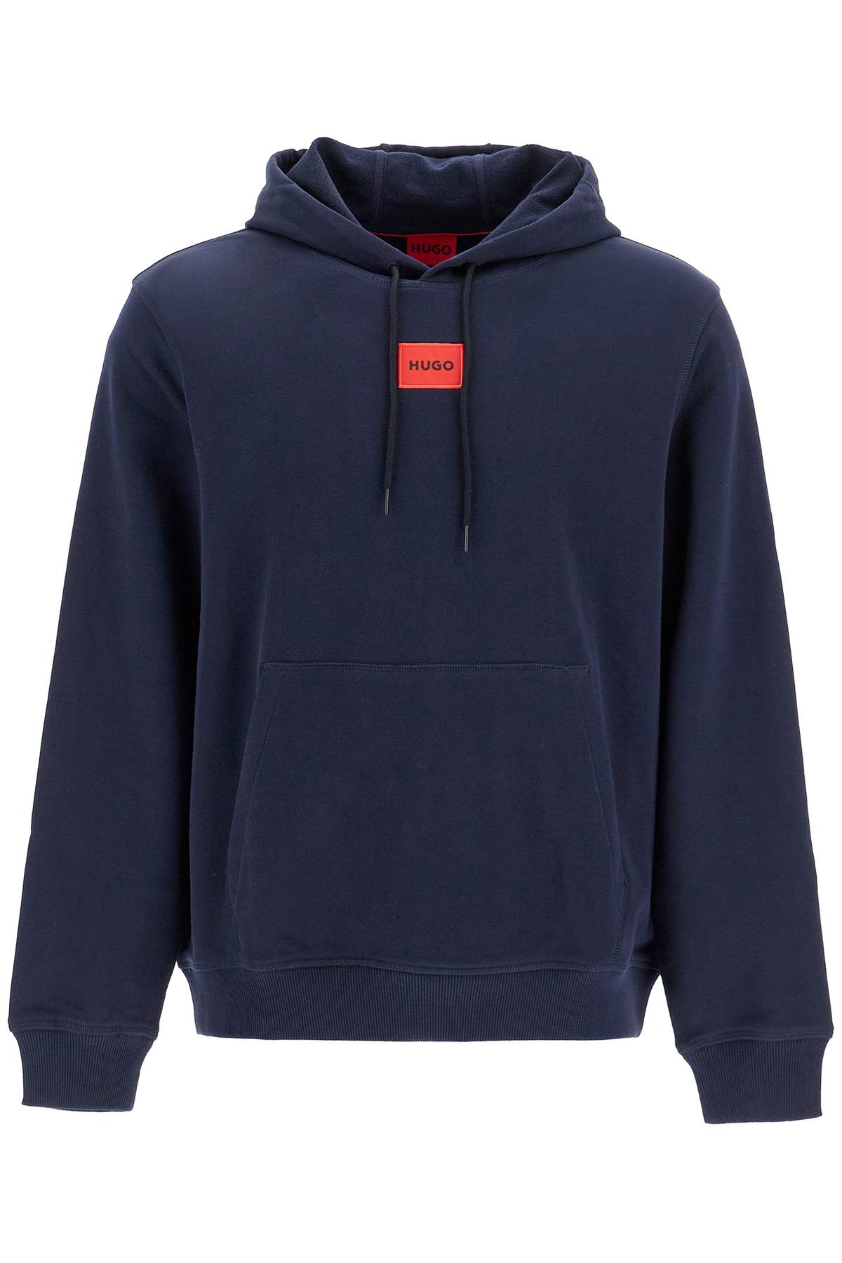 Shop Hugo Logo Patch Hoodie In Blue