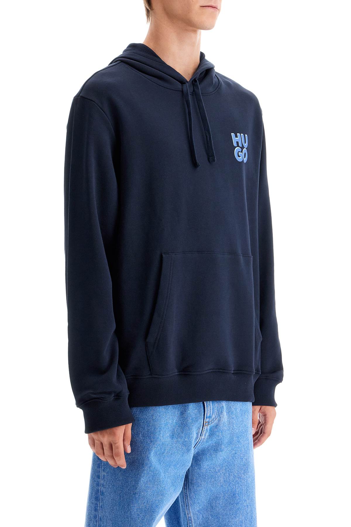 Shop Hugo Sweatshirt With Hood In Blue