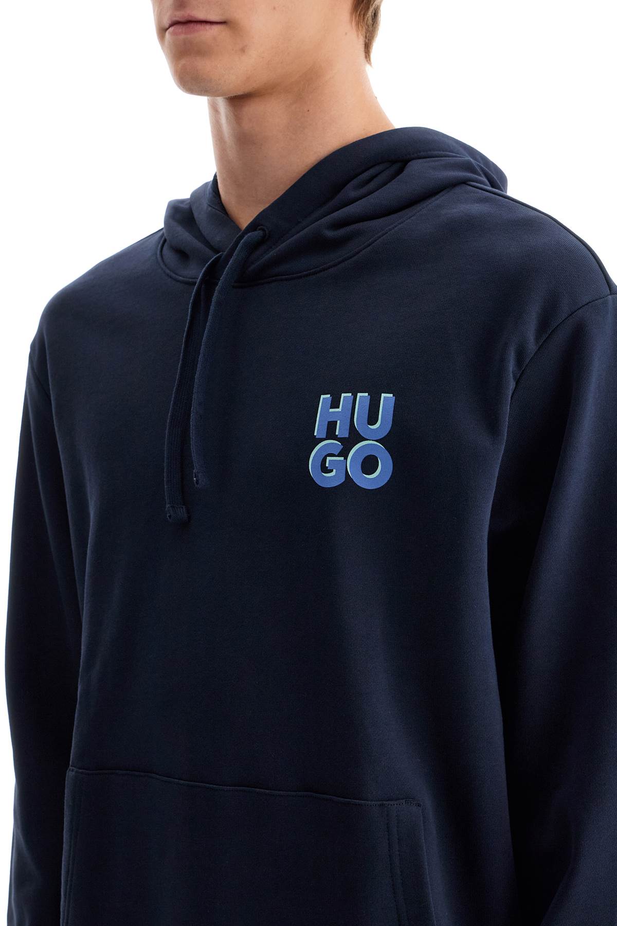 Shop Hugo Sweatshirt With Hood In Blue