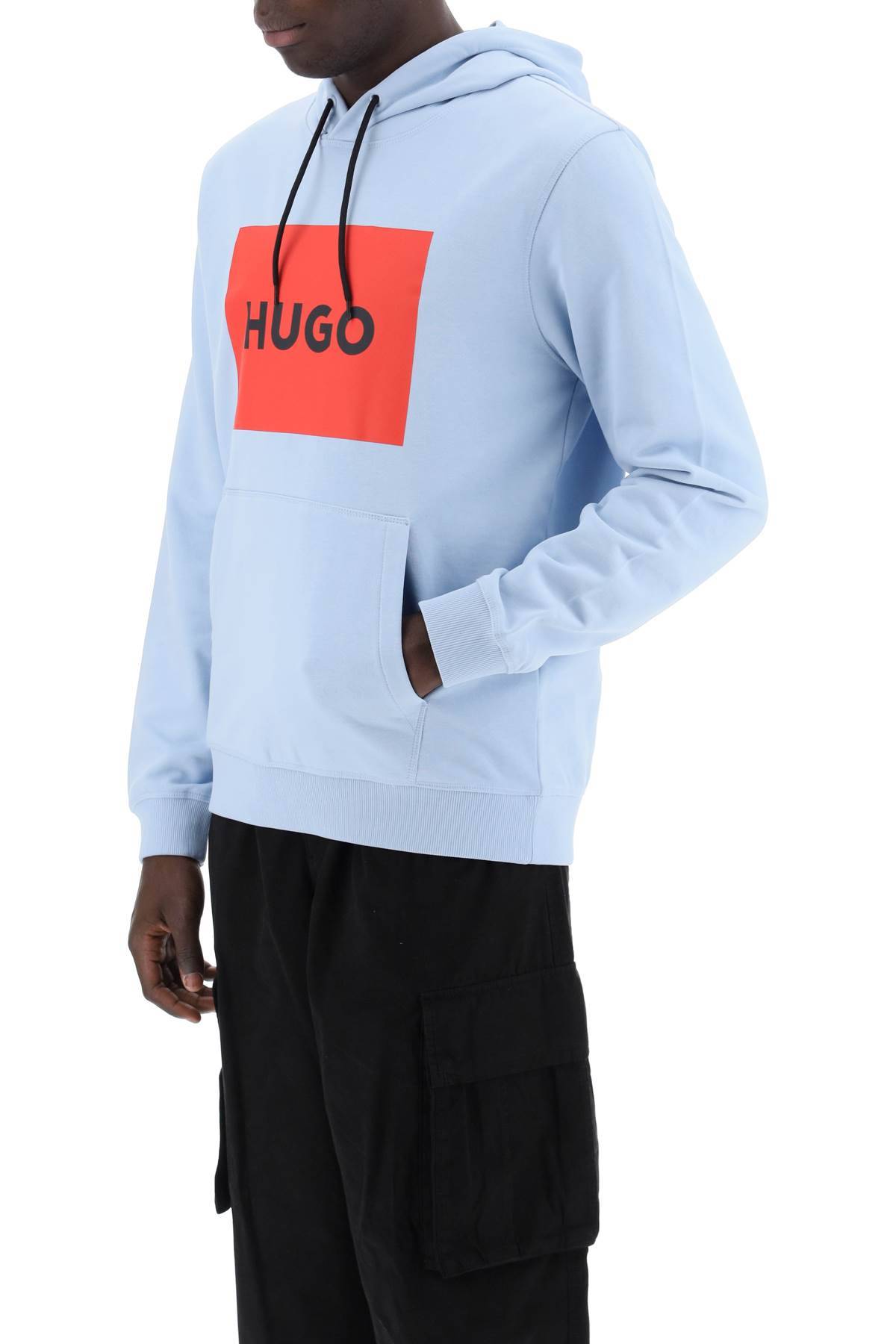 Shop Hugo Duratschi Sweatshirt With Box In Light Blue