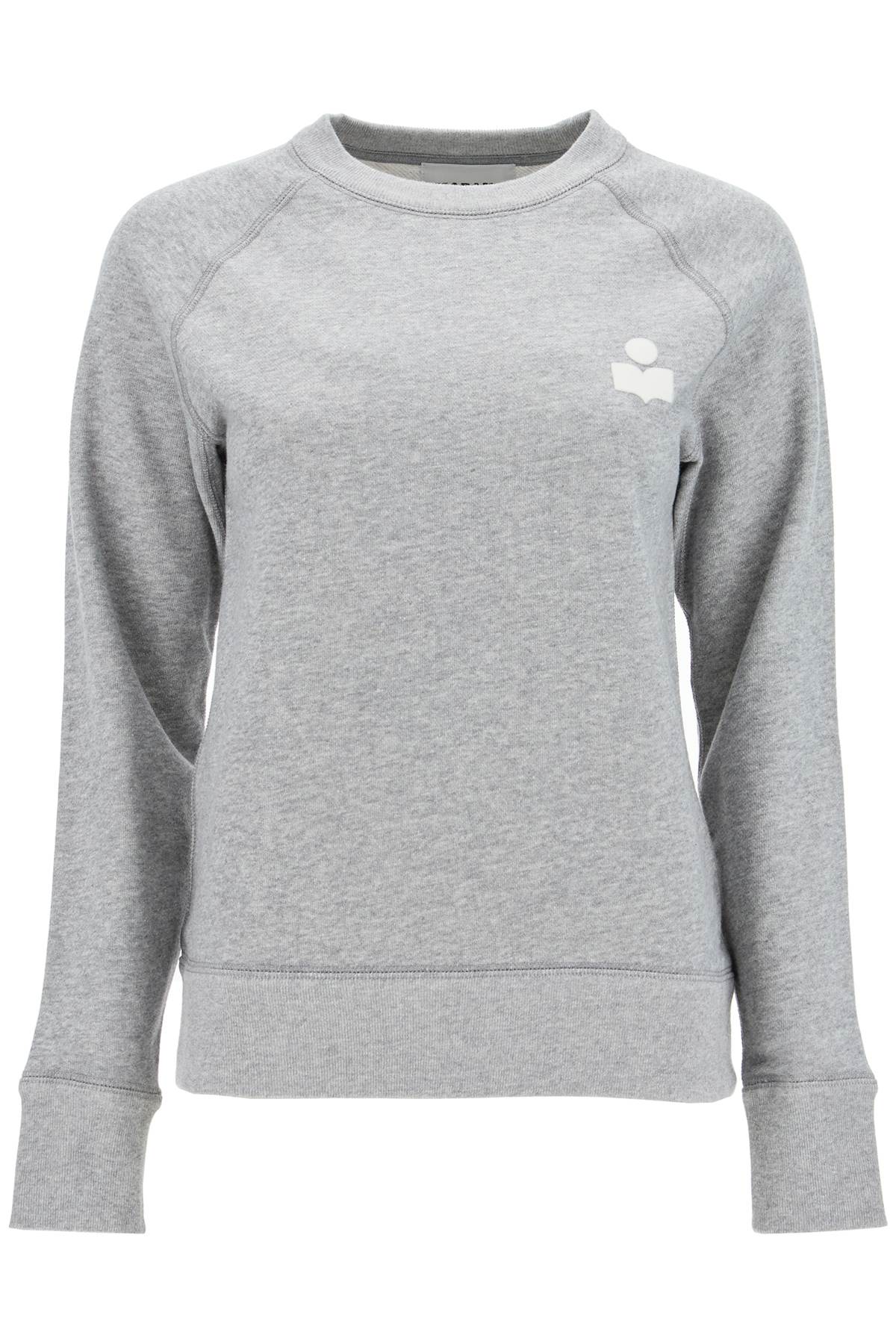 Shop Isabel Marant Étoile Milla Cotton Sweatshirt With Round Neck In Grey