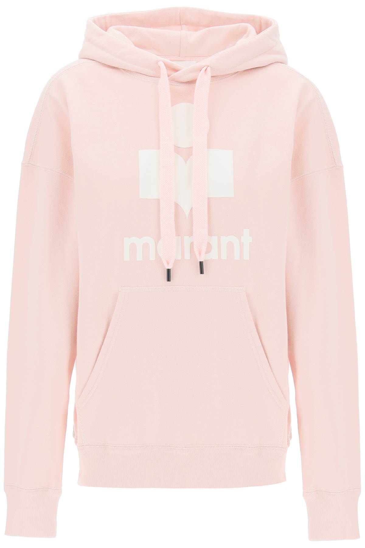 Shop Marant Etoile Mansel Hoodie With Flocked Logo In Pink