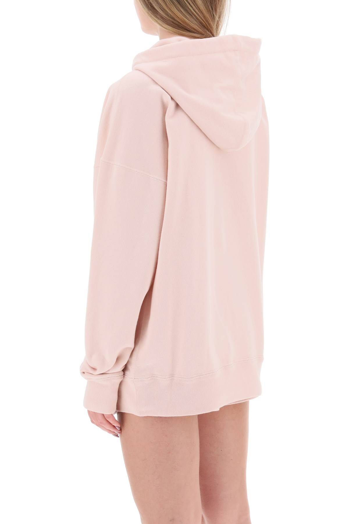 Shop Marant Etoile Mansel Hoodie With Flocked Logo In Pink