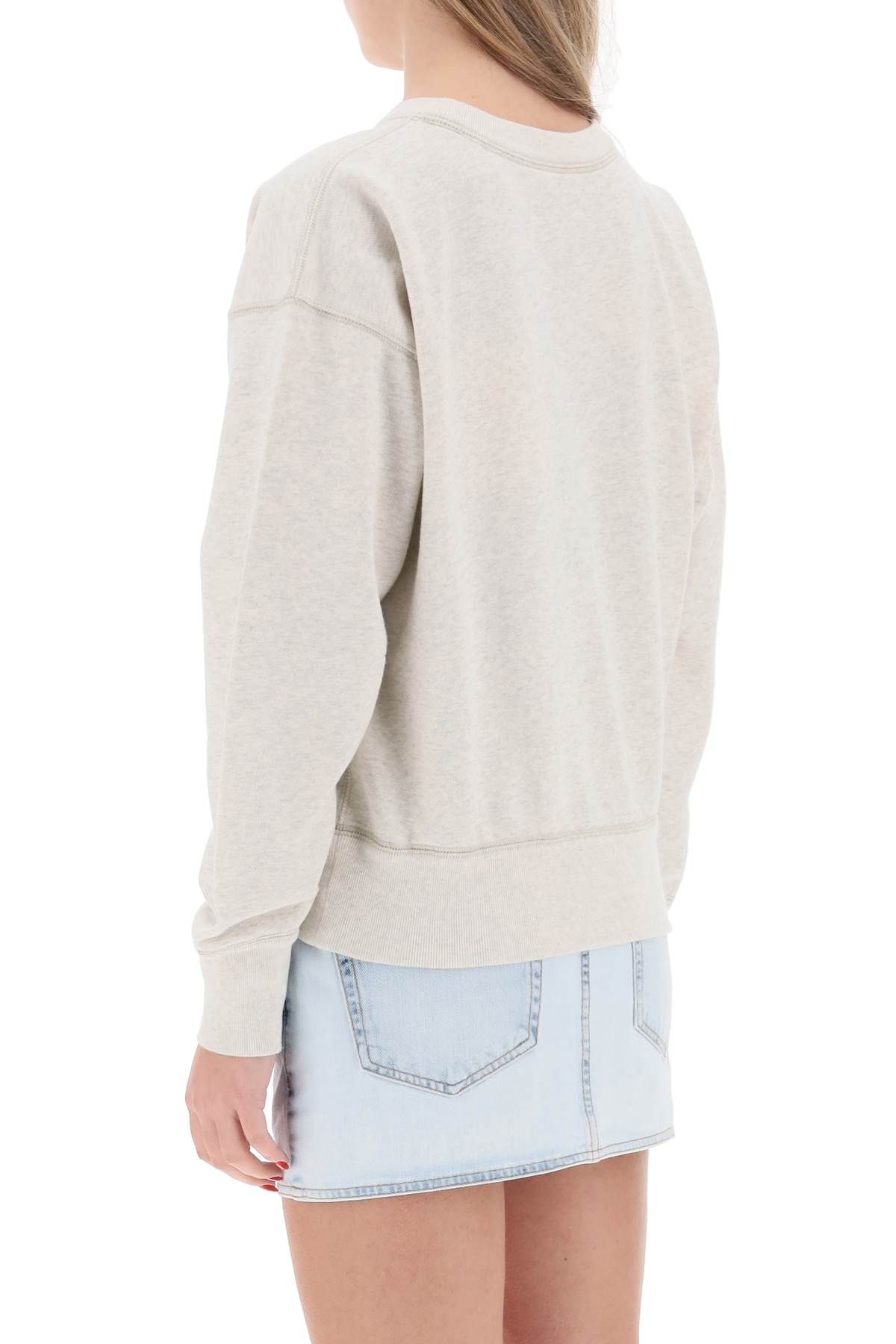 Shop Isabel Marant Shad Sweatshirt With Logo Embroidery In Neutro