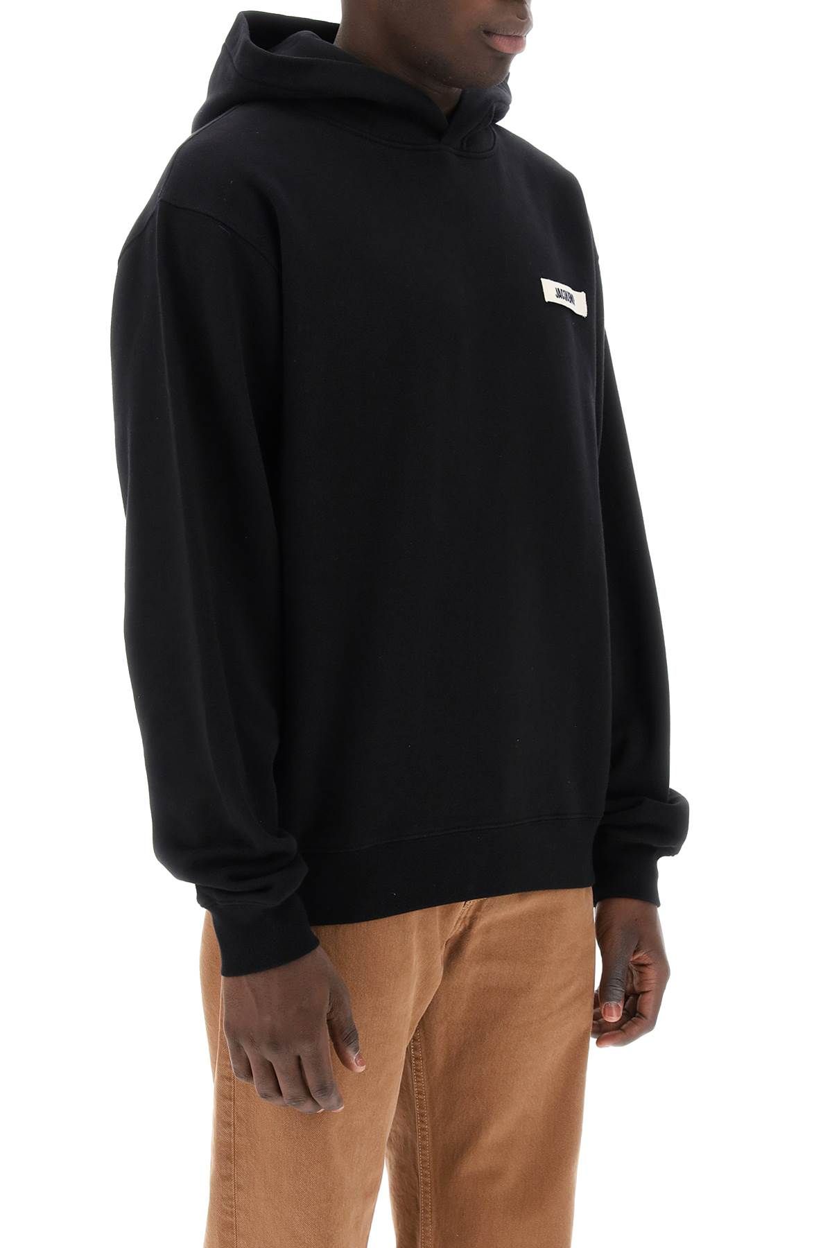 Shop Jacquemus 'le Hoodie Gros Grain' Hoodie In Black