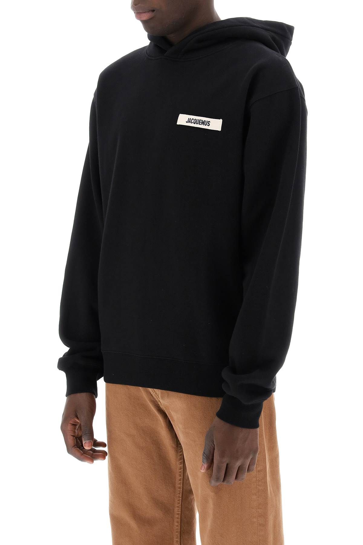 Shop Jacquemus 'le Hoodie Gros Grain' Hoodie In Black