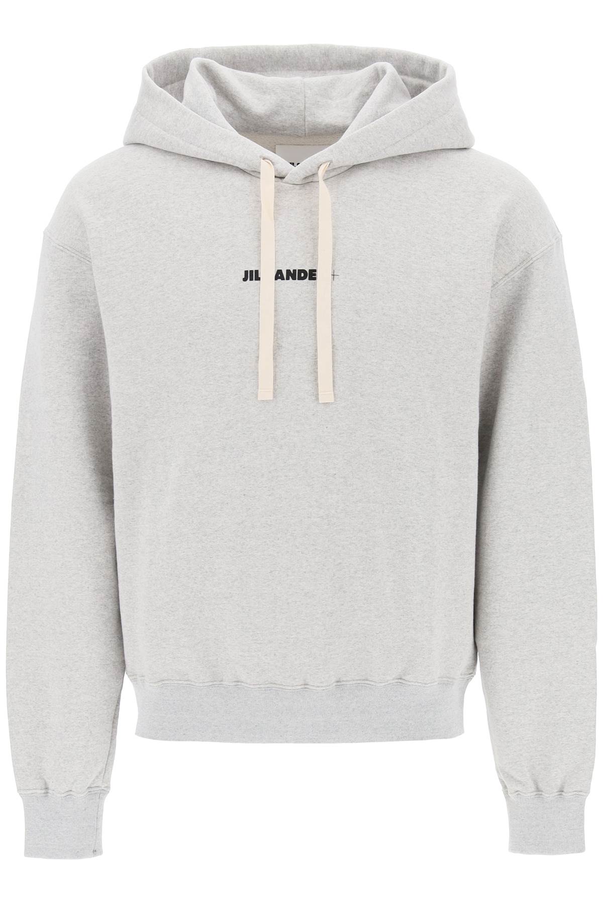 Shop Jil Sander Hoodie With Logo Print In Grey