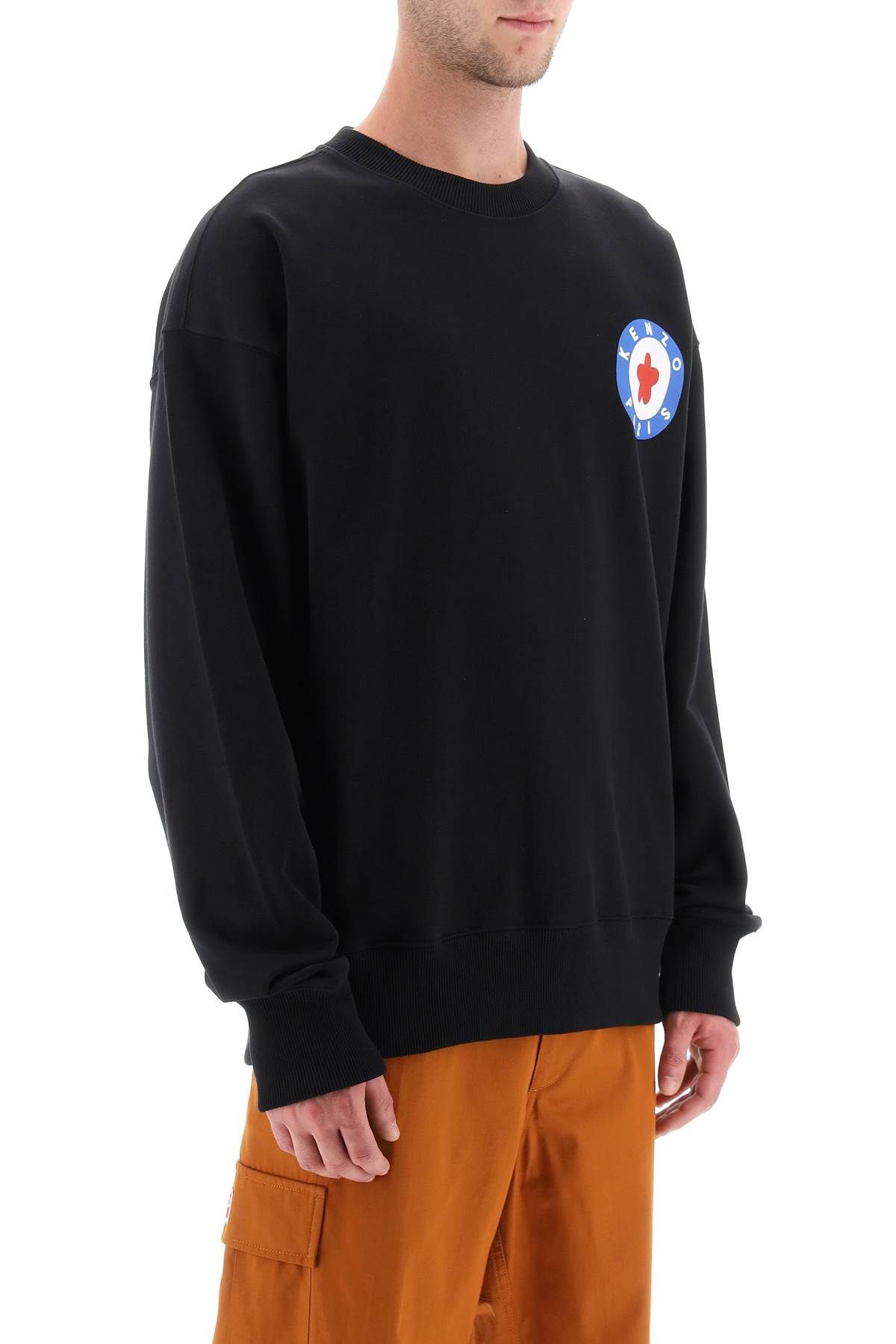 Shop Kenzo Crew-neck Sweatshirt With  Target Print In Black