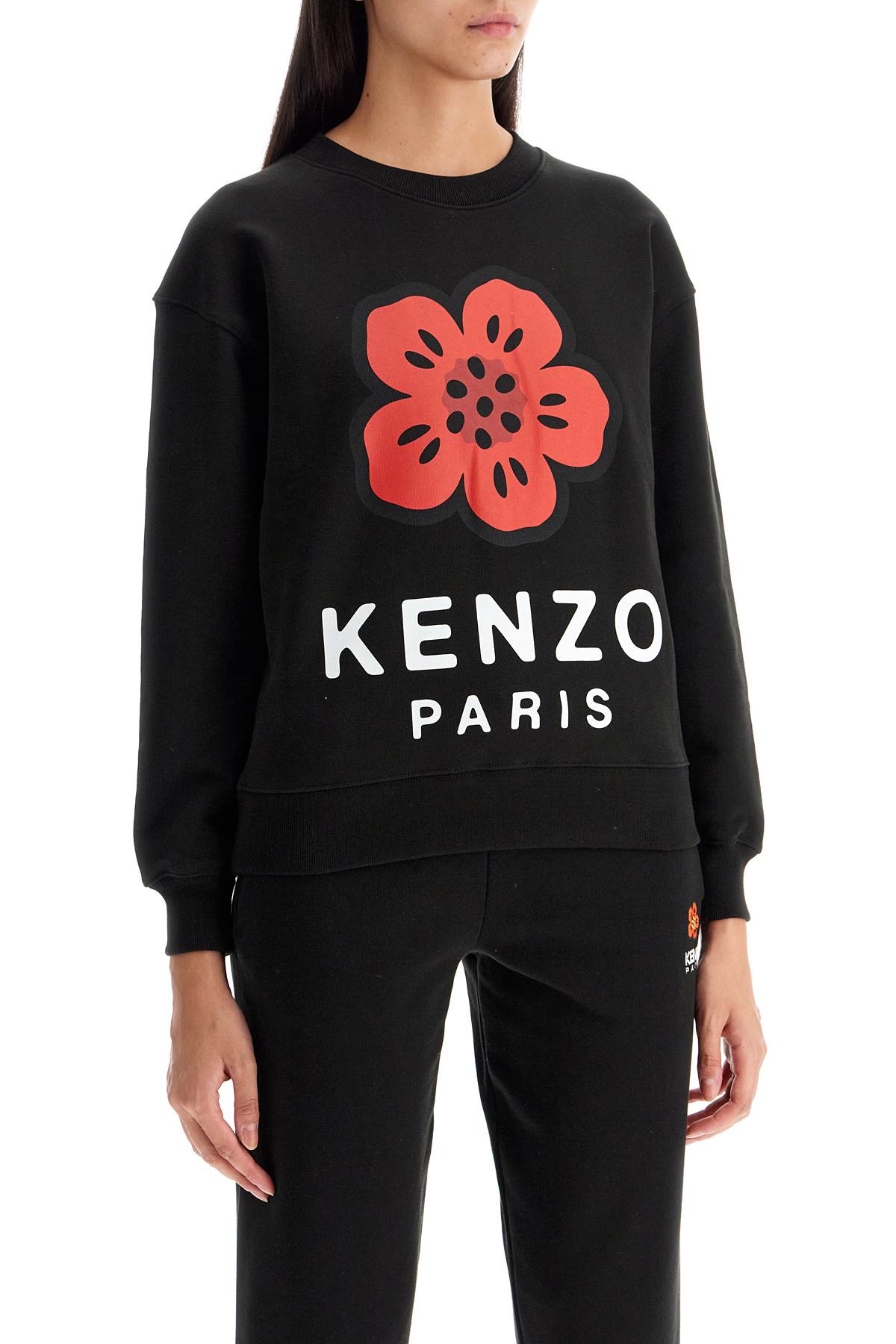 Shop Kenzo Boke Flower Crewneck Sweat In Black