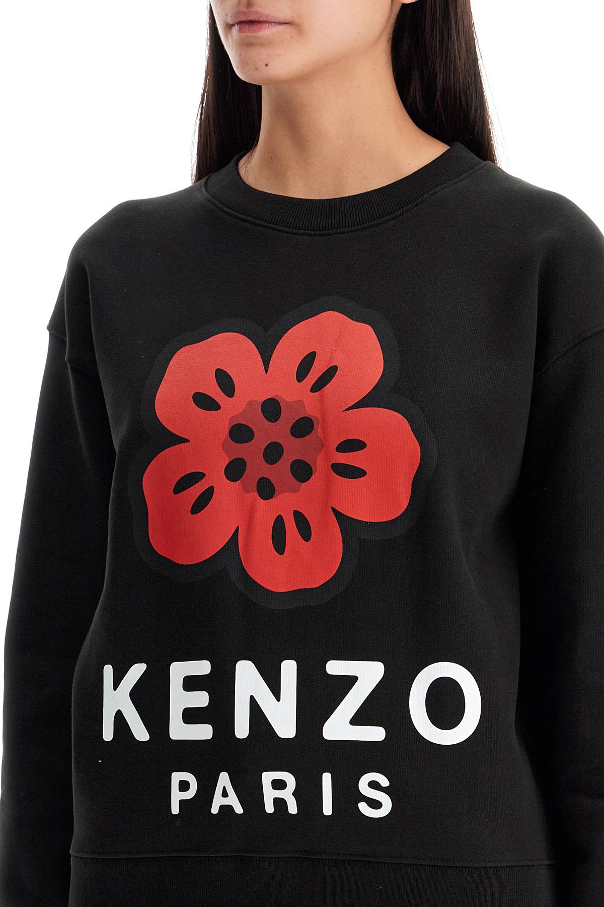 Shop Kenzo Boke Flower Crewneck Sweat In Black