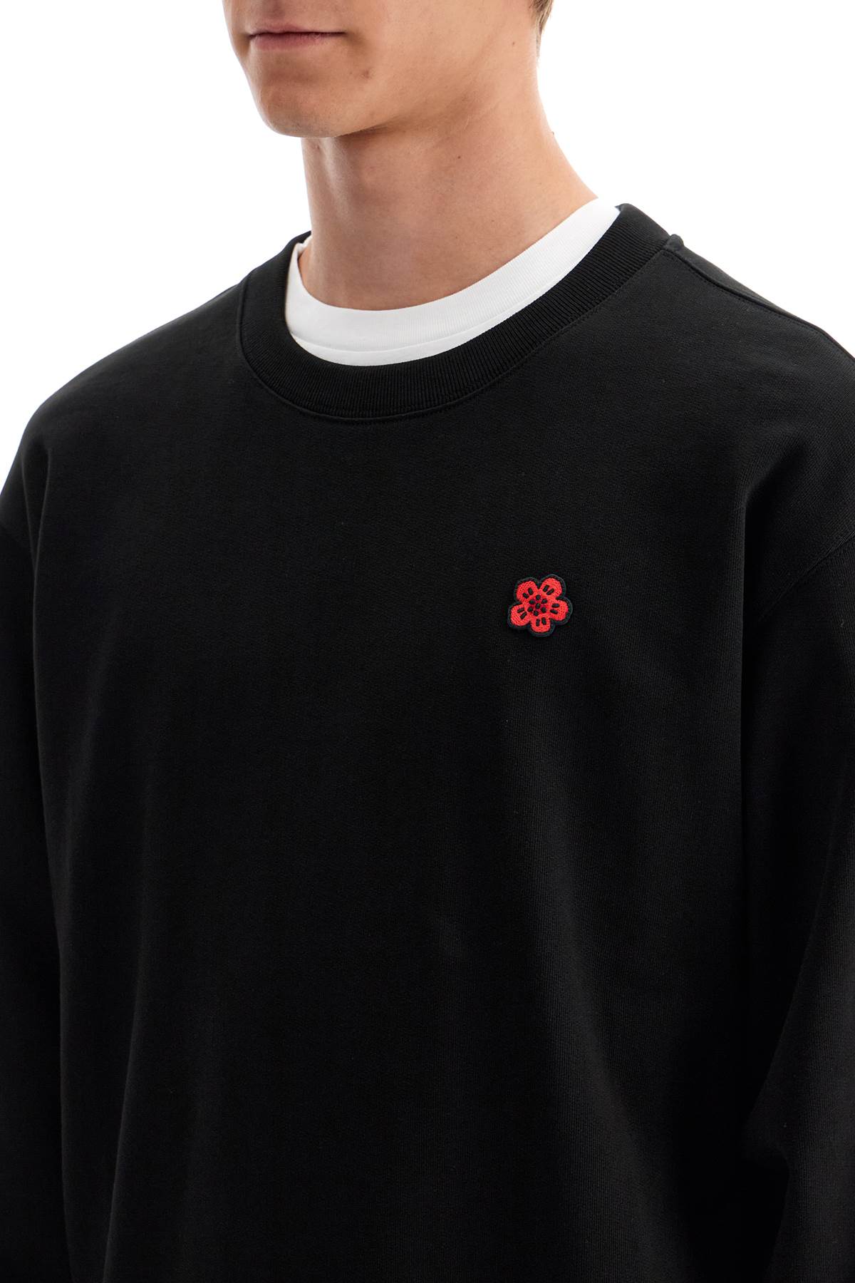 Shop Kenzo "boke Flower Detail Sweatshirt In Black