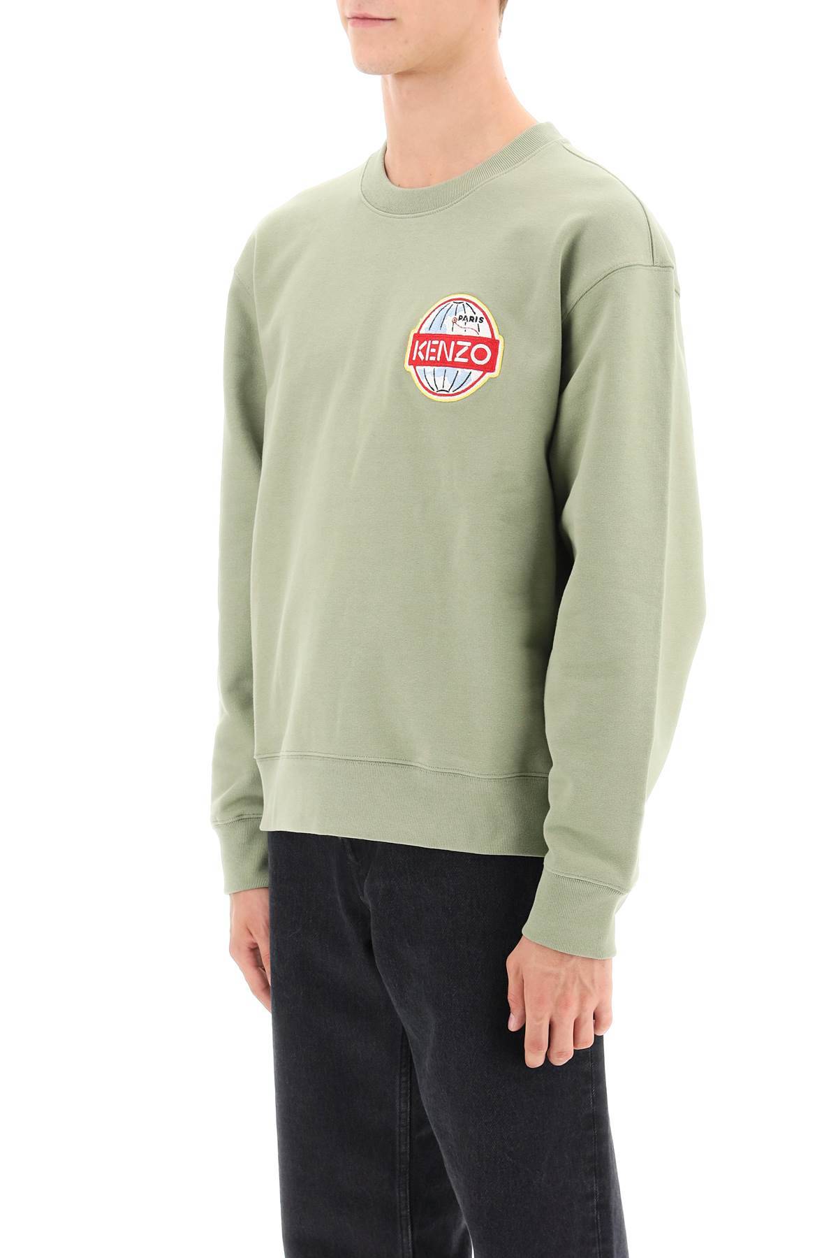 Shop Kenzo Travel Crew-neck Sweatshirt In Green
