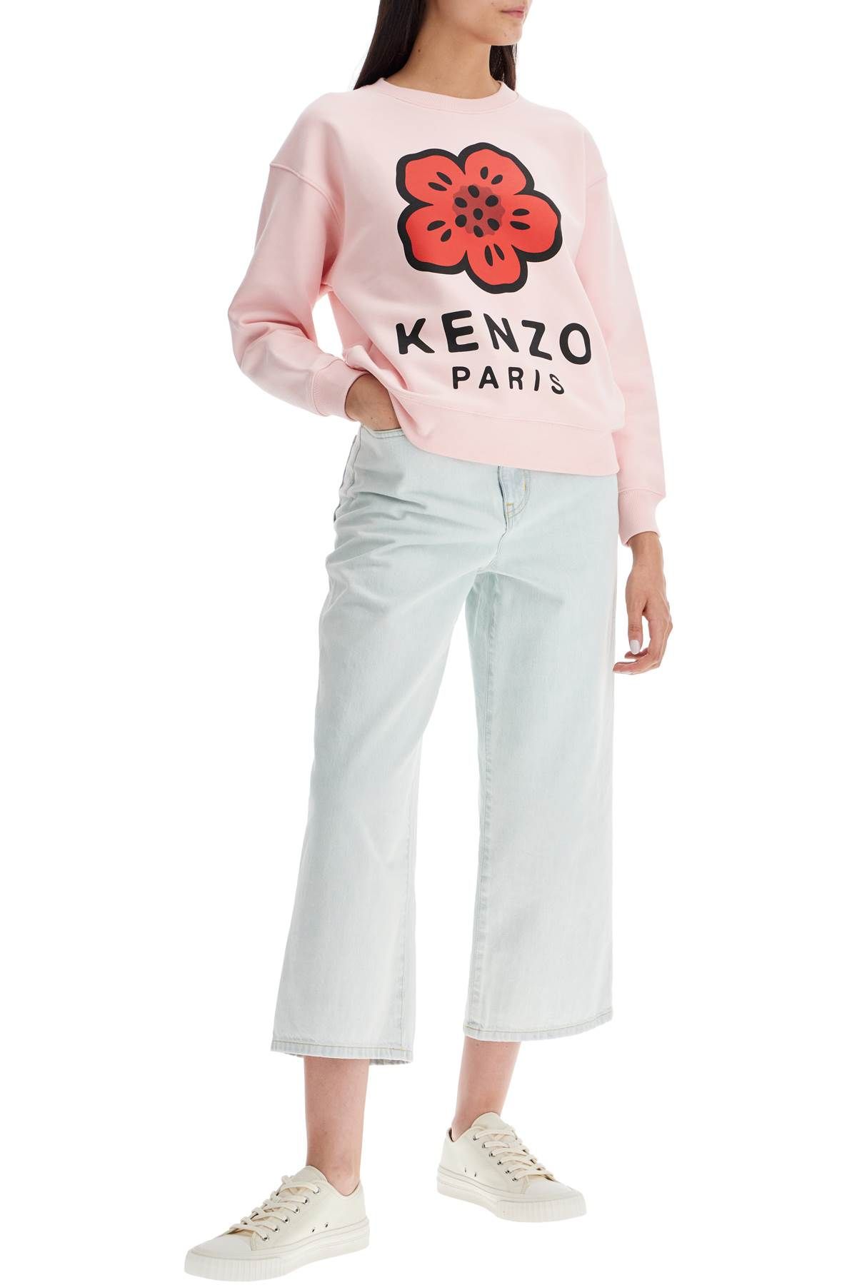 Shop Kenzo Boke Flower Crewneck Sweat In Pink