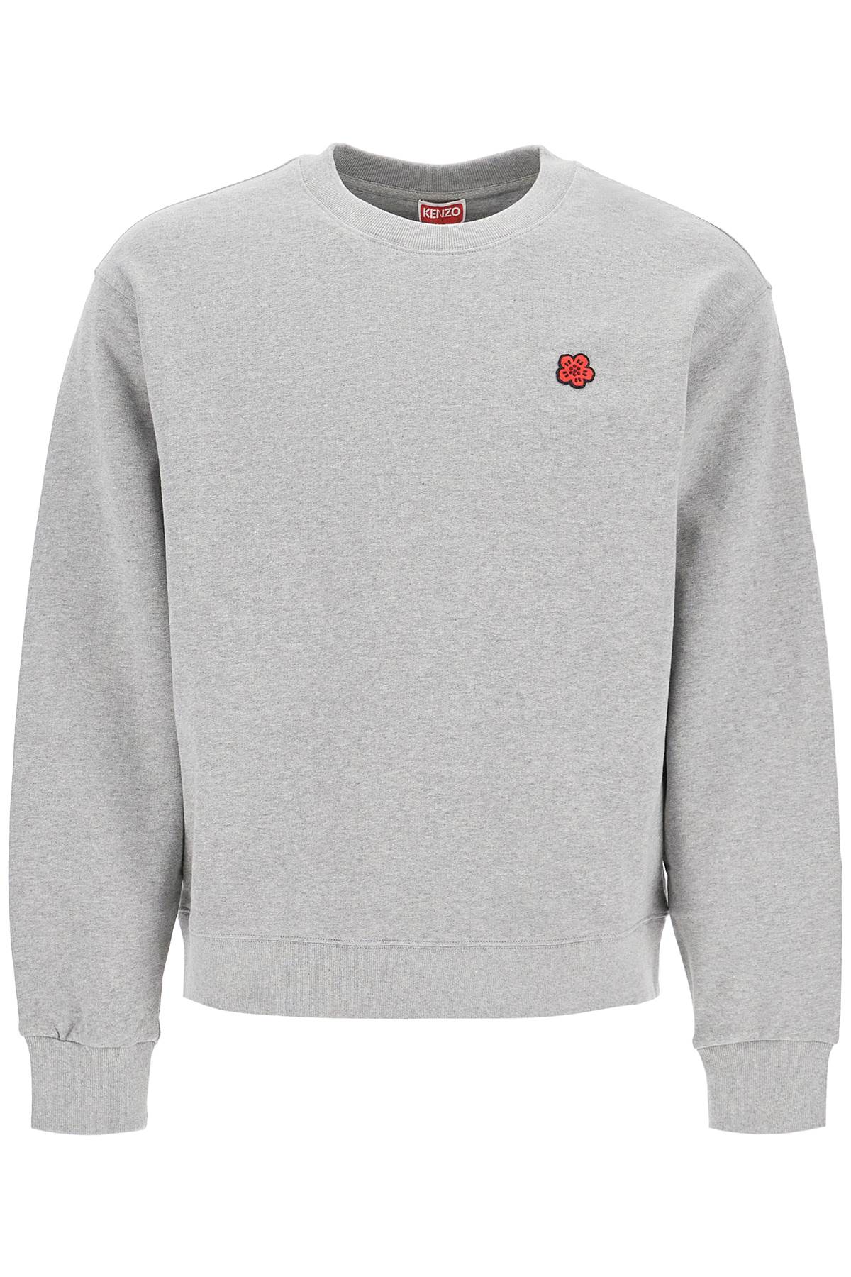 Shop Kenzo "boke Flower Detail Sweatshirt In Grey