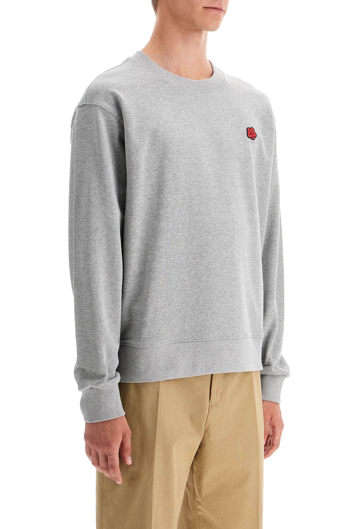 Shop Kenzo "boke Flower Detail Sweatshirt In Grey