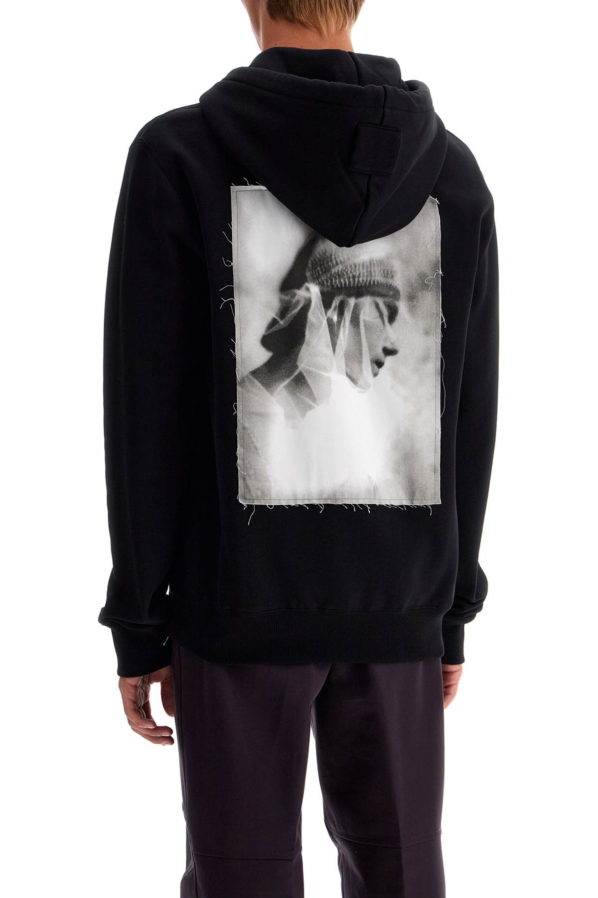 Shop Lanvin Hooded Sweatshirt With Zipper In Black