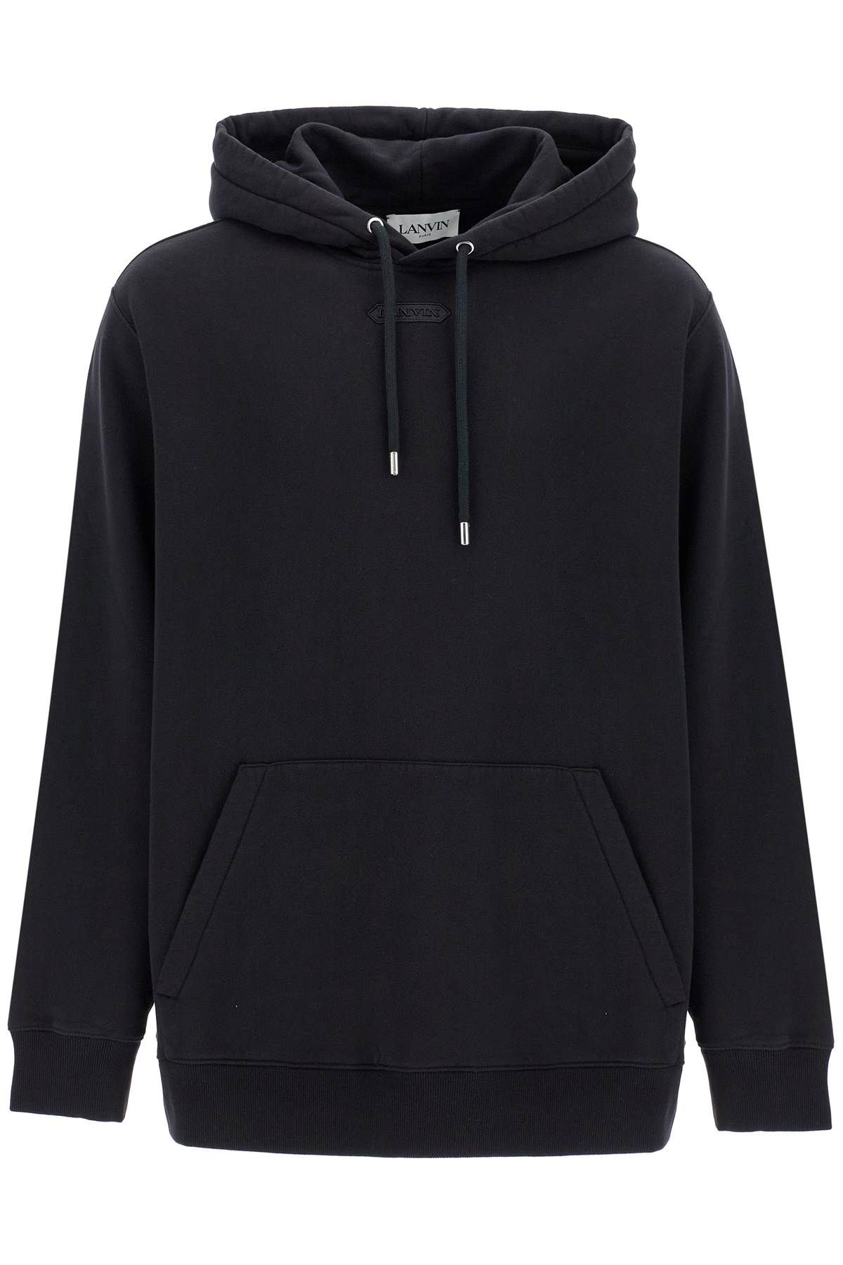 Shop Lanvin Oversized Hoodie With Hood In Black