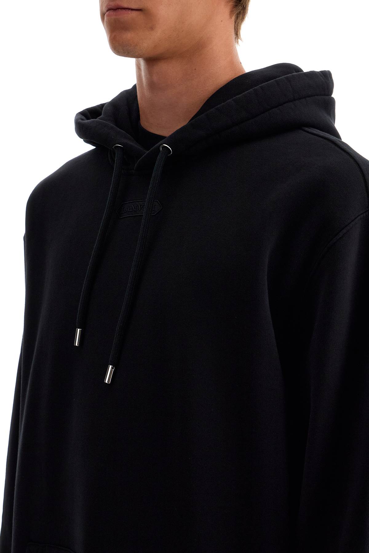 Shop Lanvin Oversized Hoodie With Hood In Black