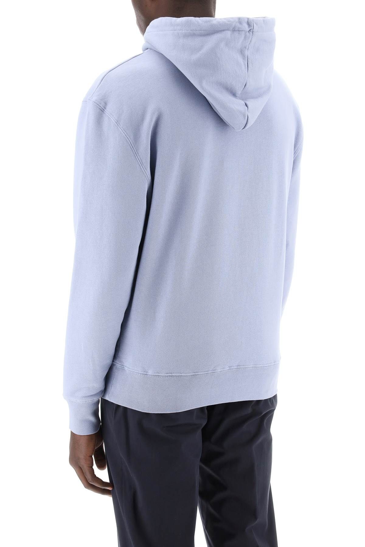 Shop Maison Kitsuné Chillax Fox Hooded Sweatshirt In Light Blue