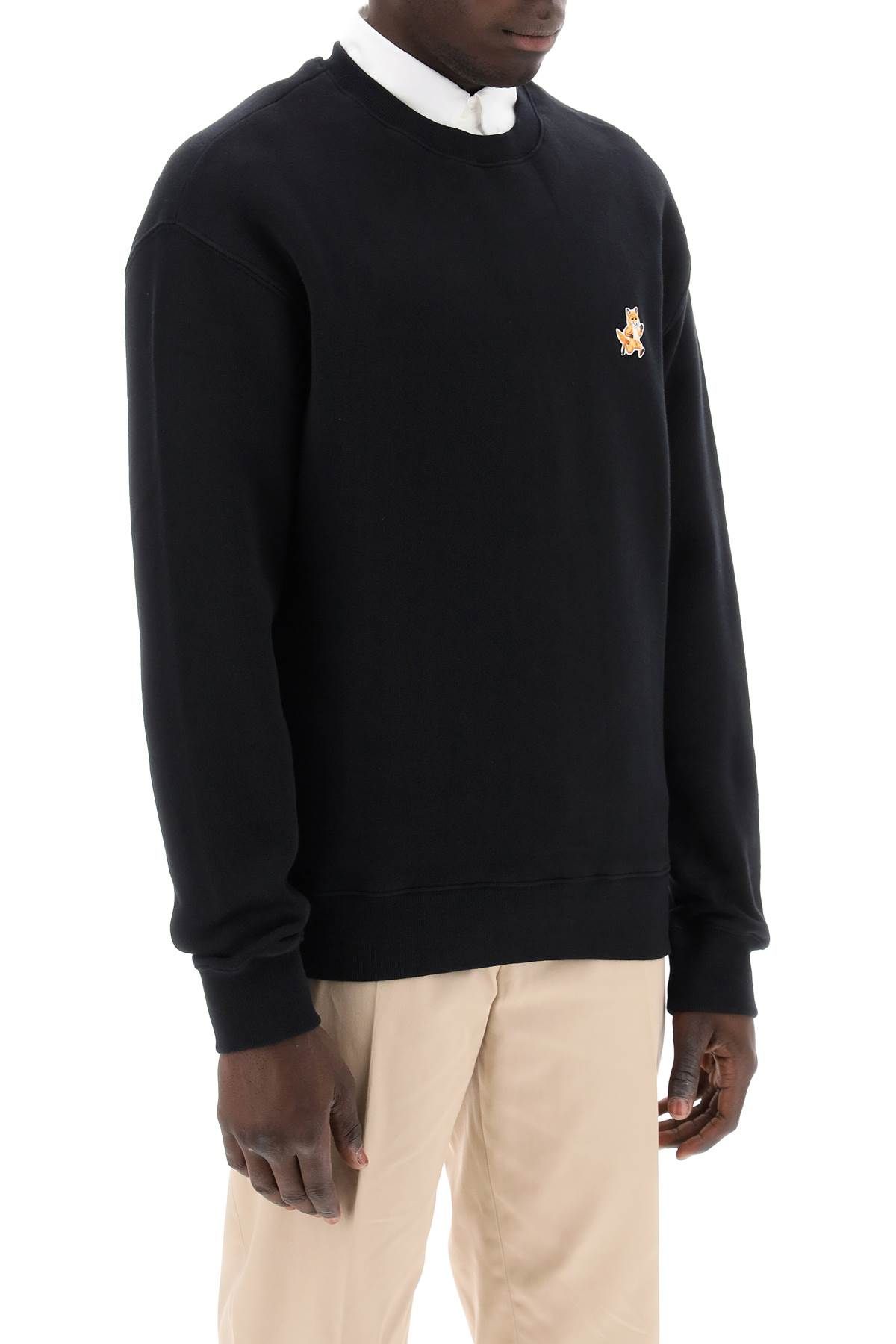 Shop Maison Kitsuné 'speedy Fox Comfort Fit Sweat In Black