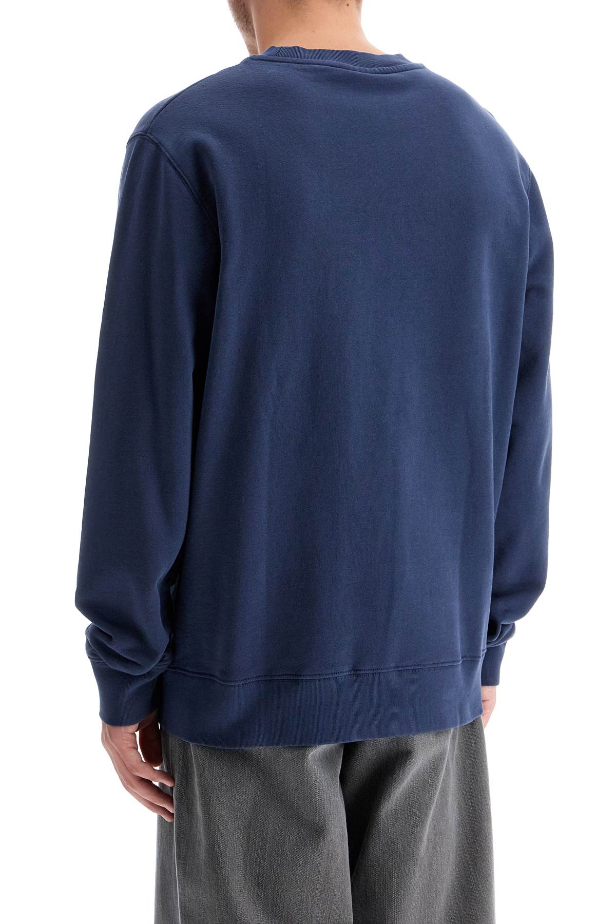 Shop Maison Kitsuné 'chillax Fox Patch Sweat In Blue