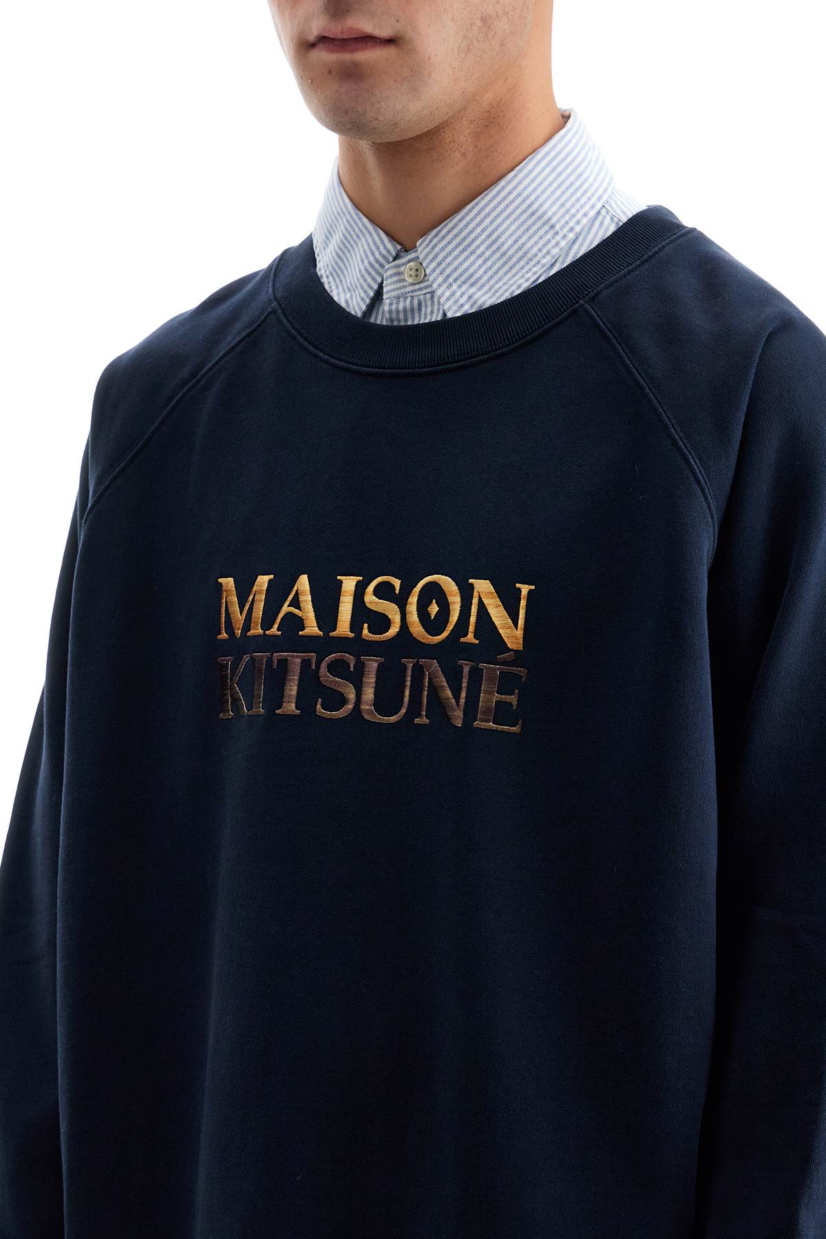 Shop Maison Kitsuné "oversized Sweatshirt With In Blue