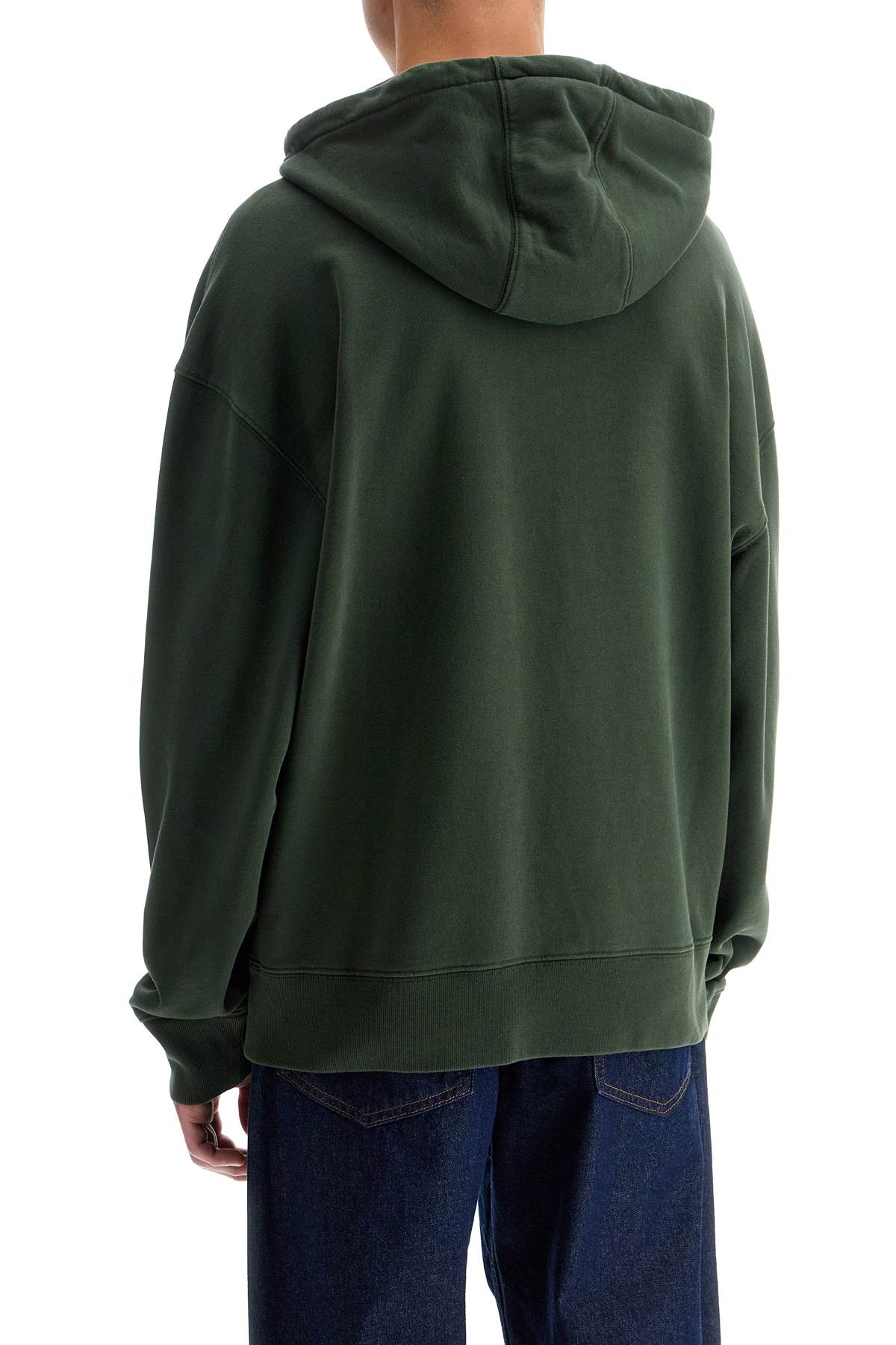 Shop Maison Kitsuné Bold Fox Head Hooded Sweatshirt In Green