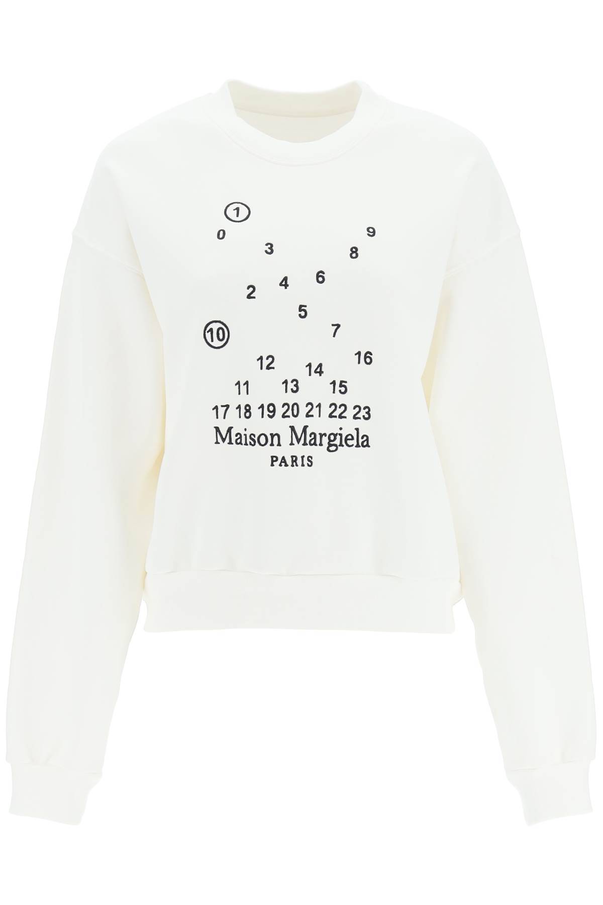 Shop Maison Margiela Logo Embroidery Sweatshirt In White