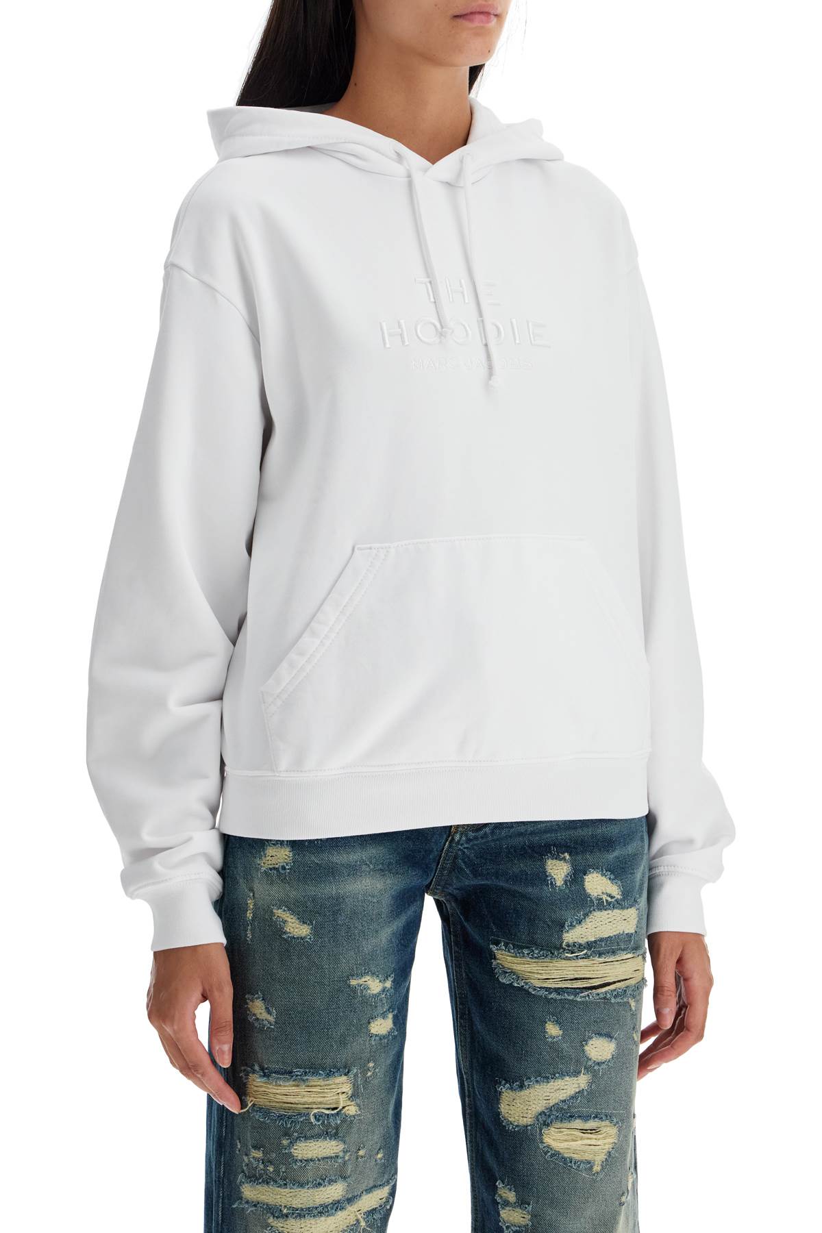 Shop Marc Jacobs Felpa The Hoodie In White