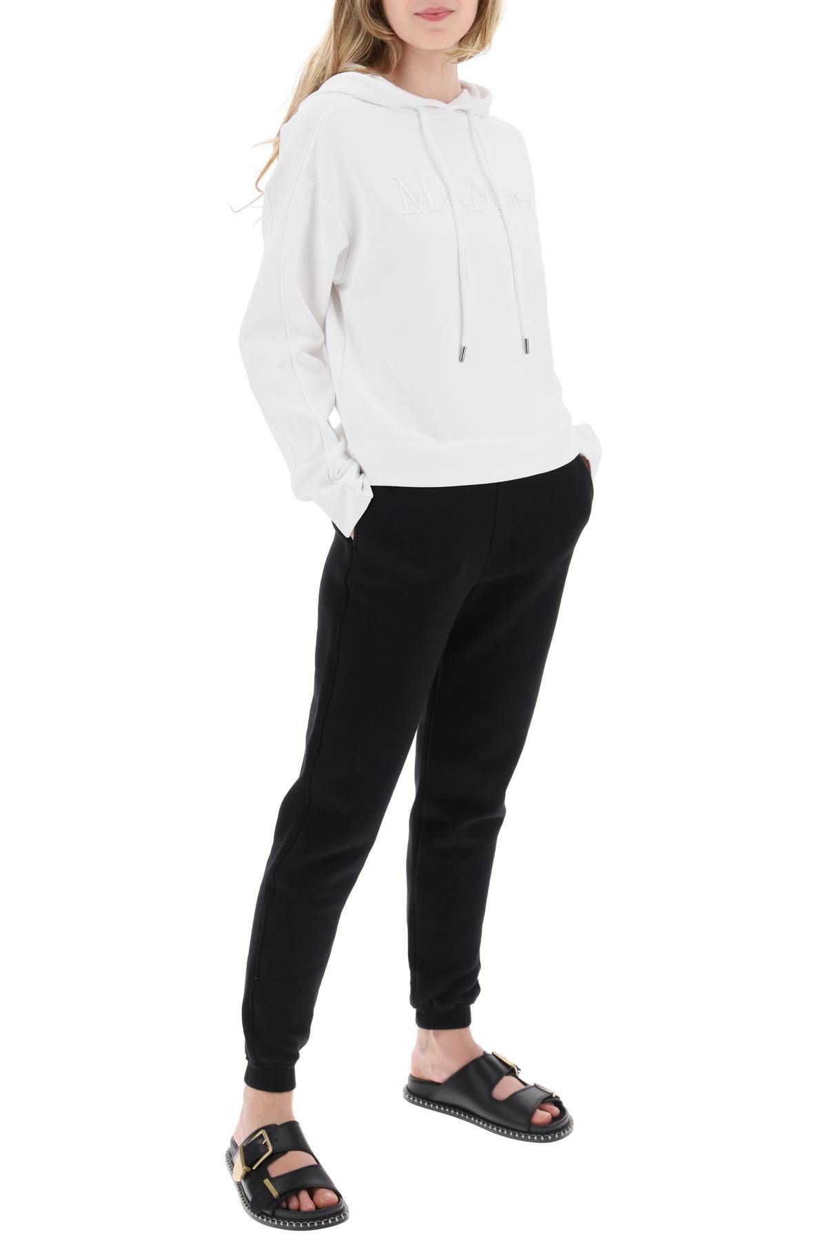 Shop Max Mara "stadium Sweatshirt With Emb In White