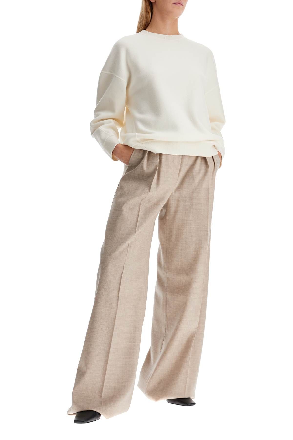 Shop Max Mara 'elvira' Wool And Cashmere Jersey In White