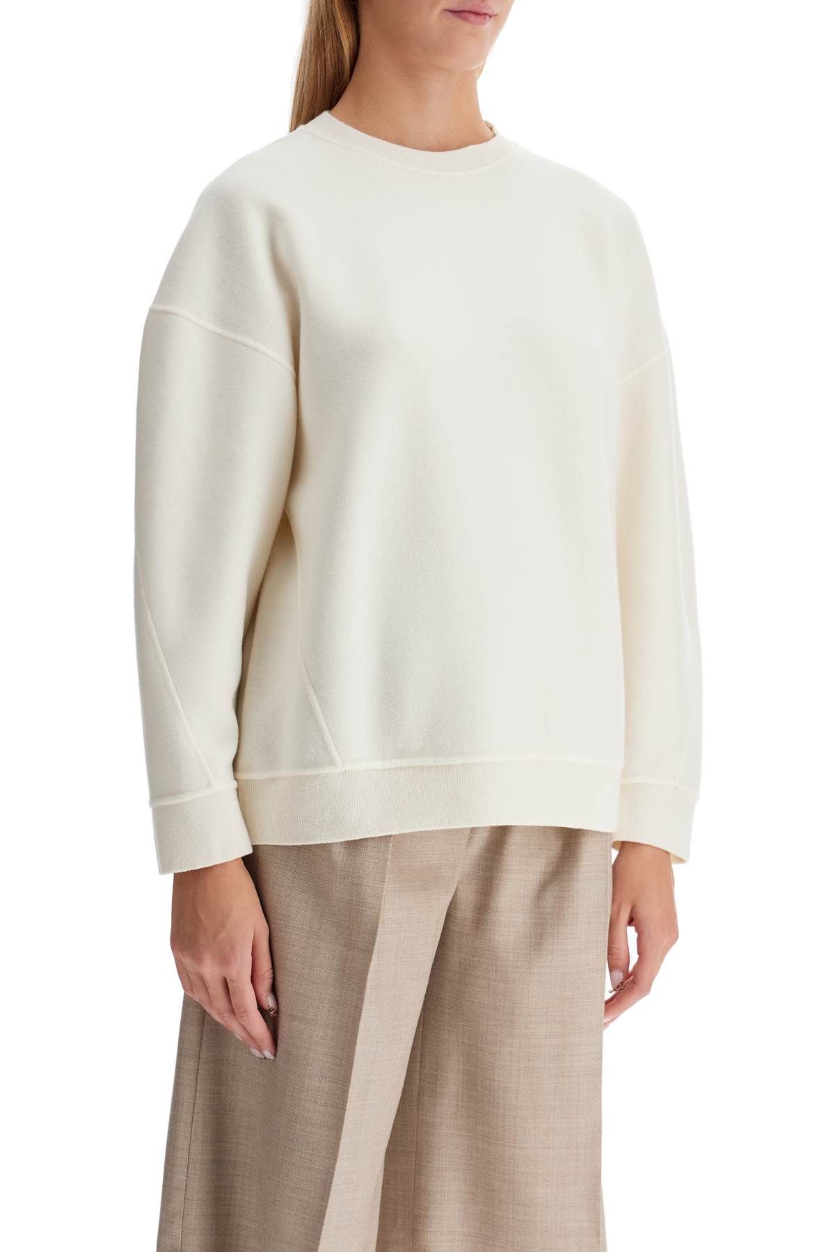 Shop Max Mara 'elvira' Wool And Cashmere Jersey In White