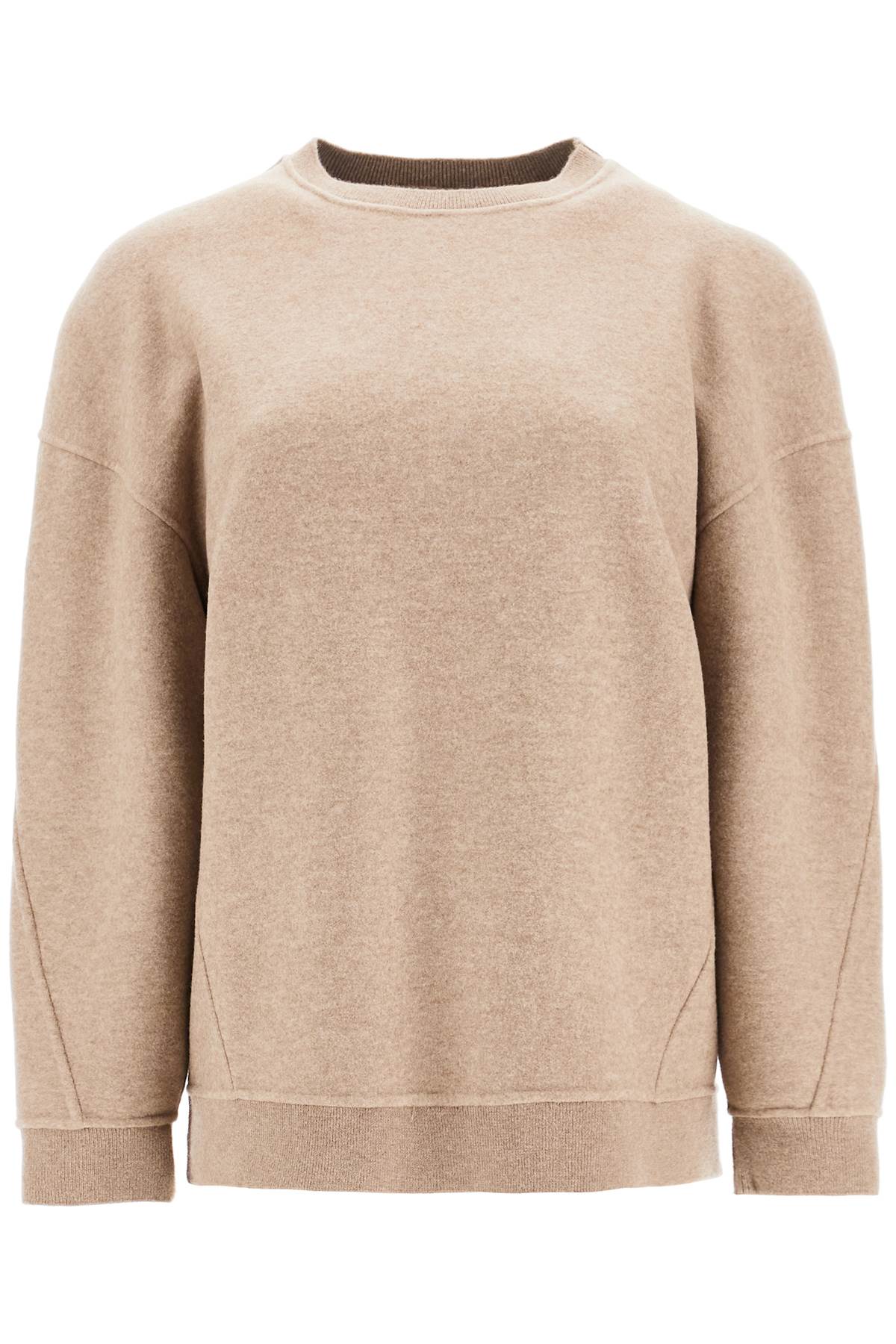 Max Mara 'elvira' Wool And Cashmere Jersey In Beige