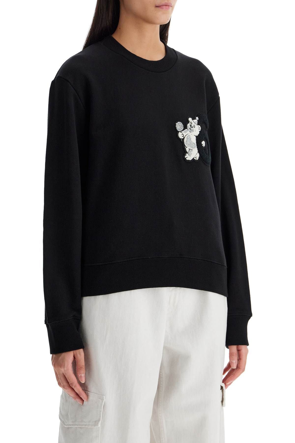 Shop Mm6 Maison Margiela Party Bear Sweatshirt In Black