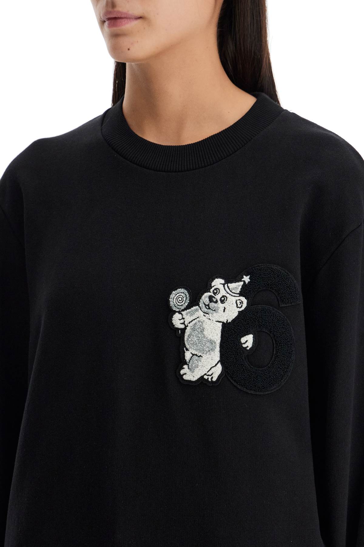 Shop Mm6 Maison Margiela Party Bear Sweatshirt In Black