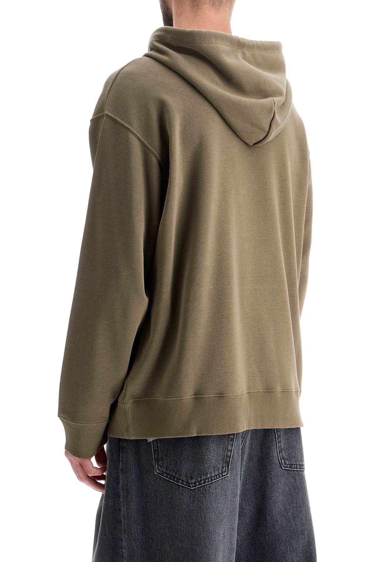 Shop Mm6 Maison Margiela Numeric Logo Sweatshirt With Seven In Khaki