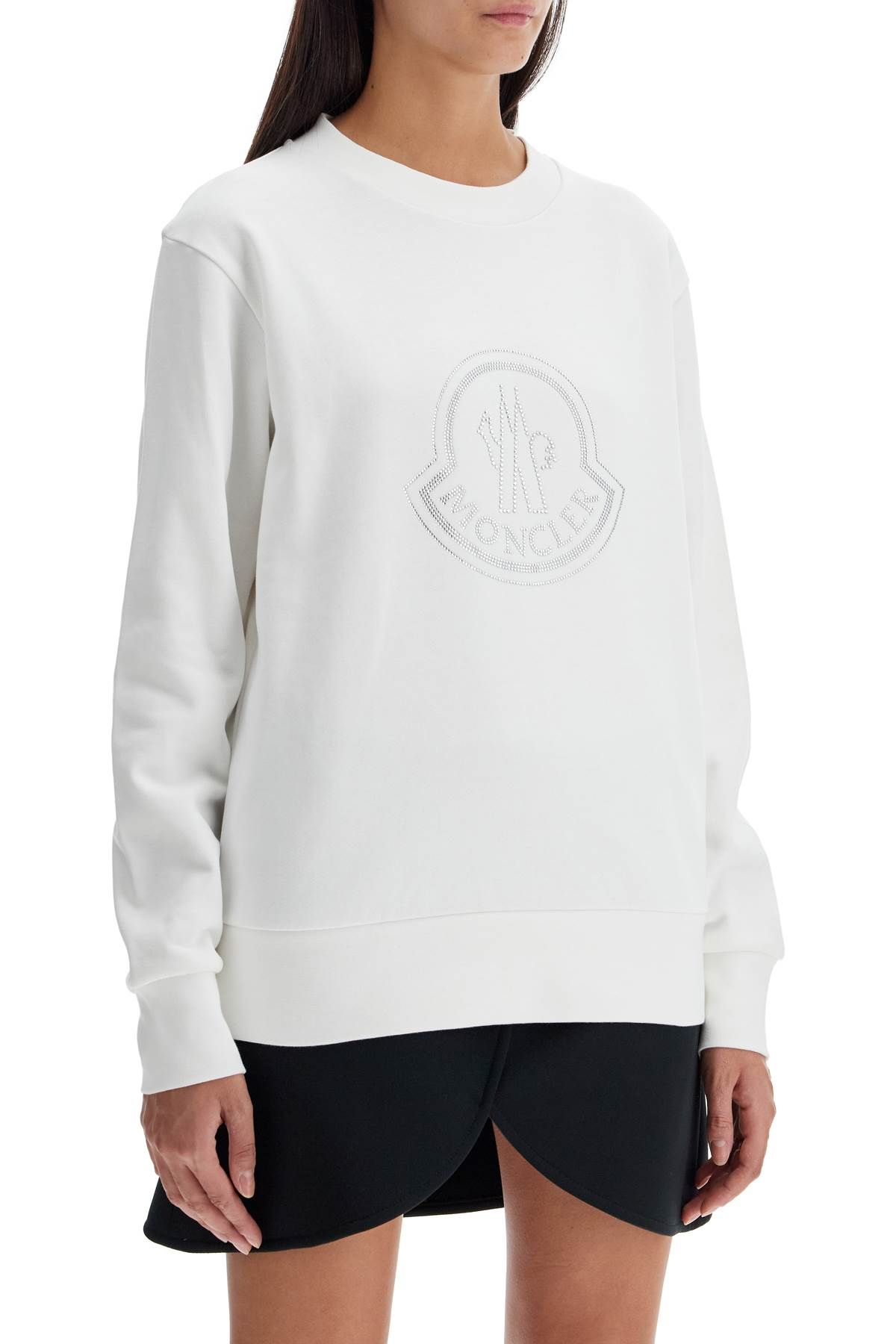 Shop Moncler "sweatshirt With Rhin In White