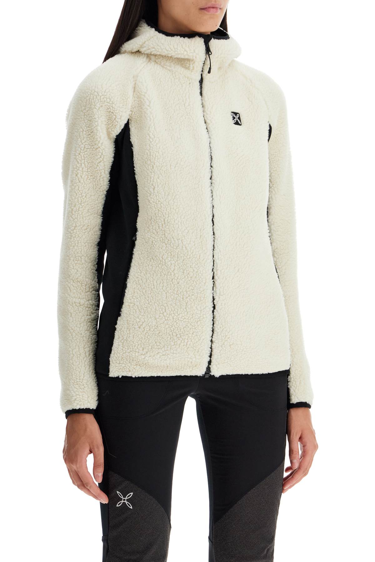 Shop Montura Sherpa Zip-up Sweatshirt In White