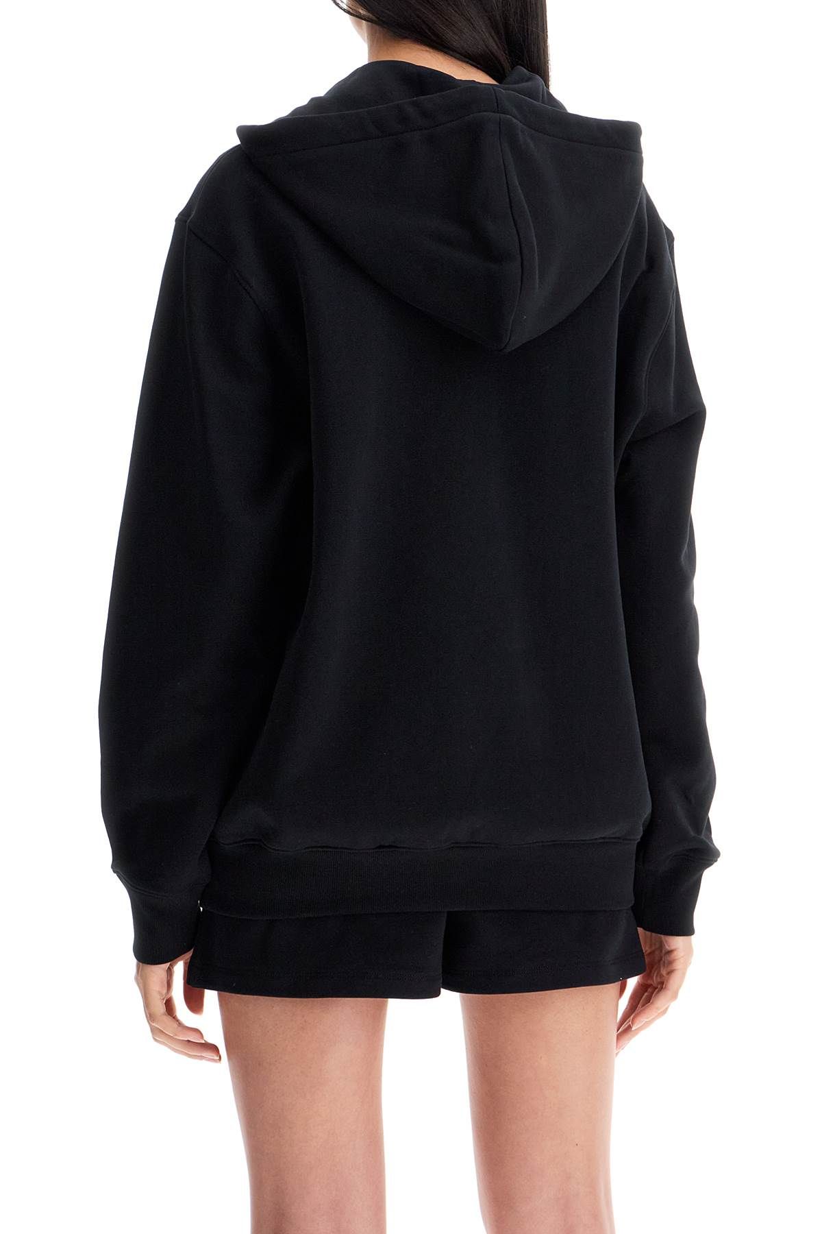 Shop Moschino Hooded Teddy Bear Sweatshirt In Black