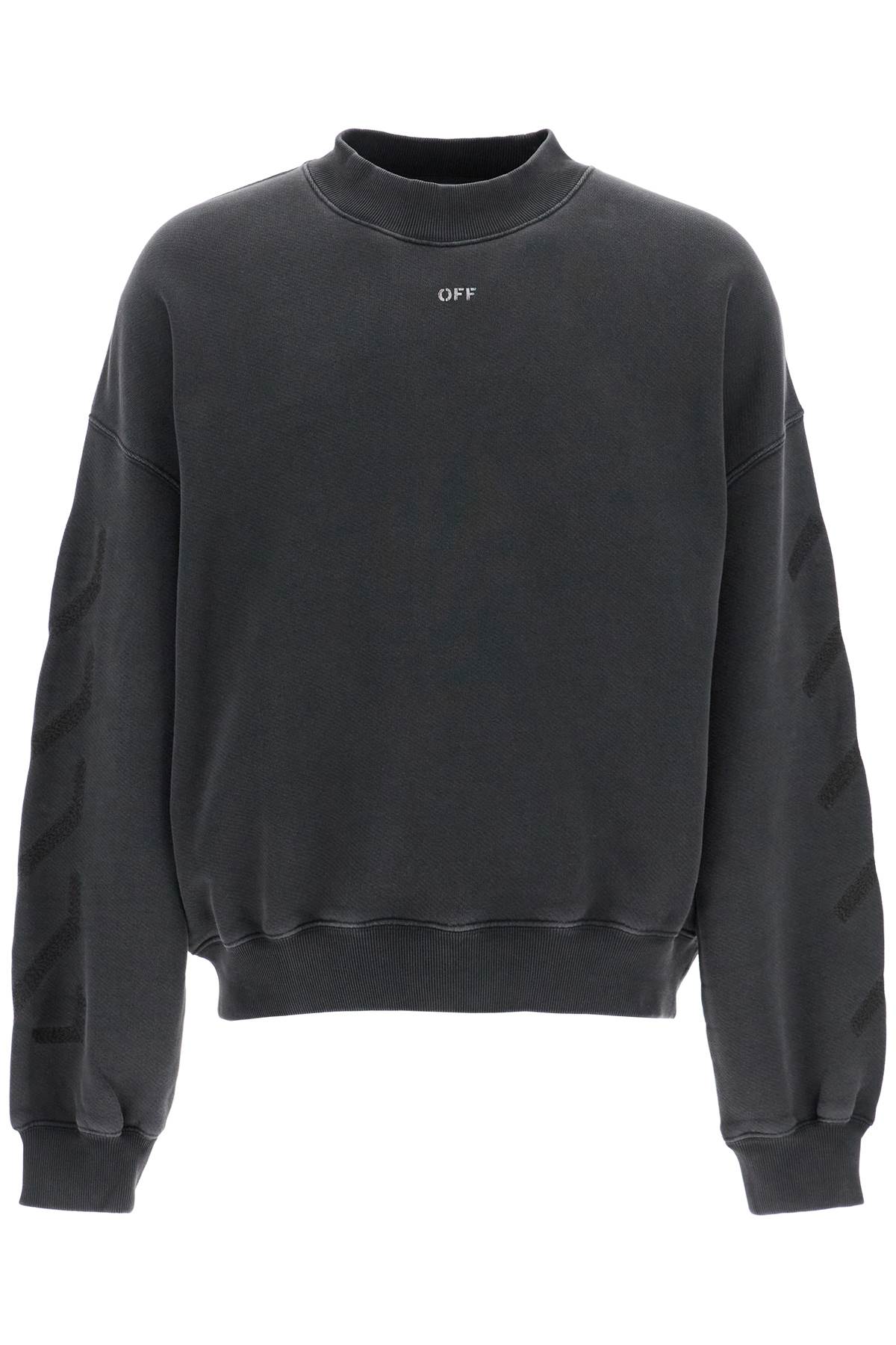 Shop Off-white St. Matthew Crewneck Sweatshirt With Arrow In Grey